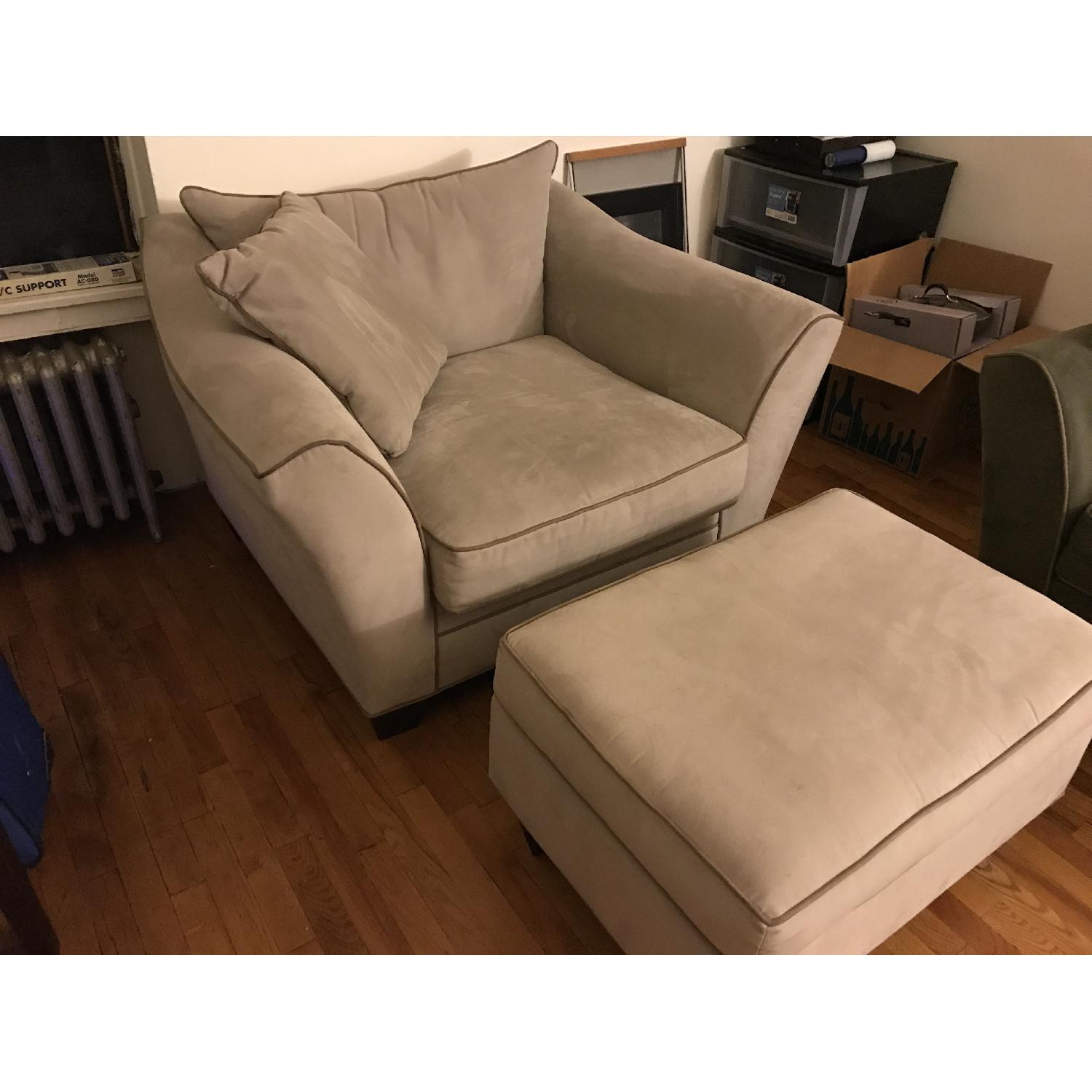 Raymour & Flanigan Briarwood Sofa + Chair & Ottoman - image-5