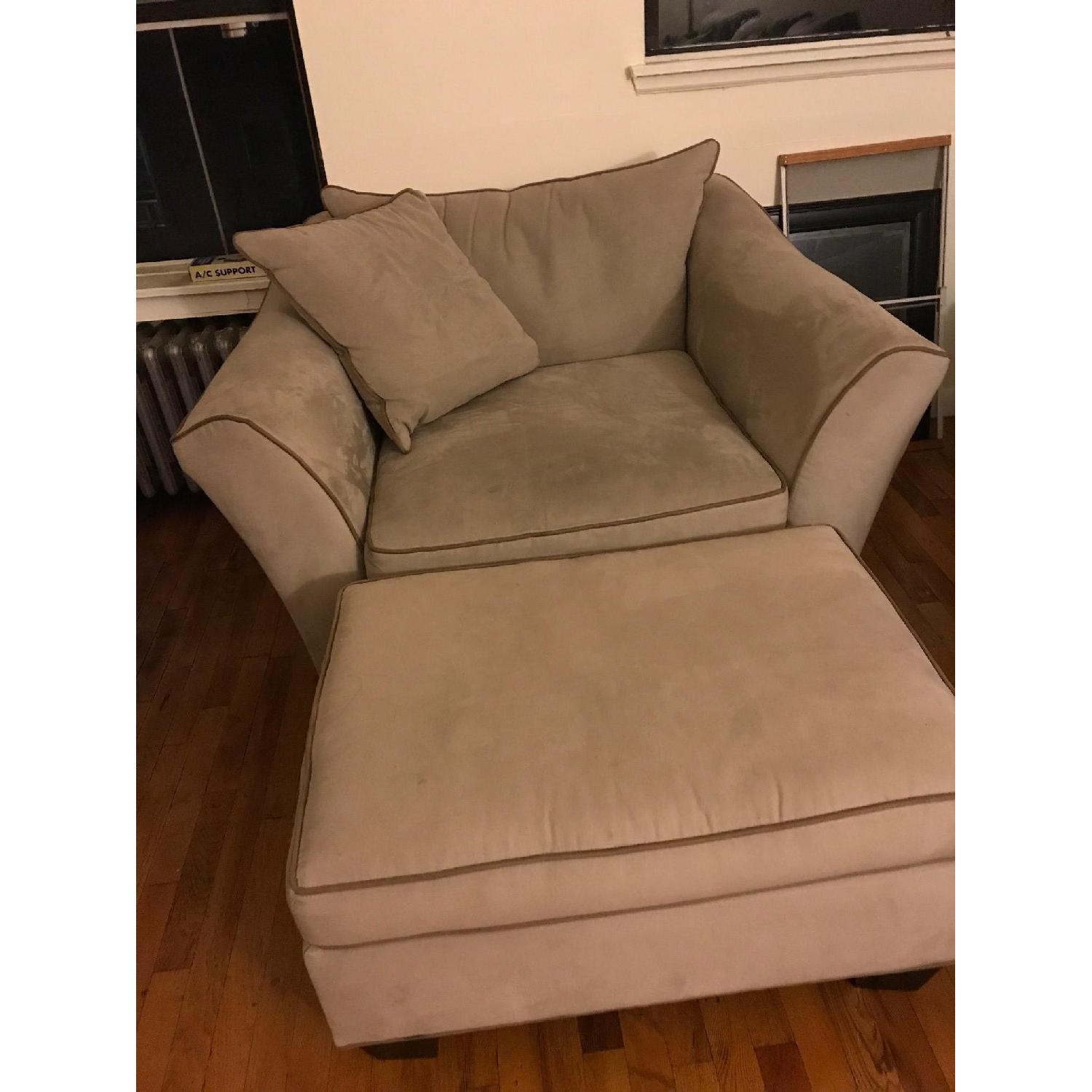 Raymour & Flanigan Briarwood Sofa + Chair & Ottoman - image-6