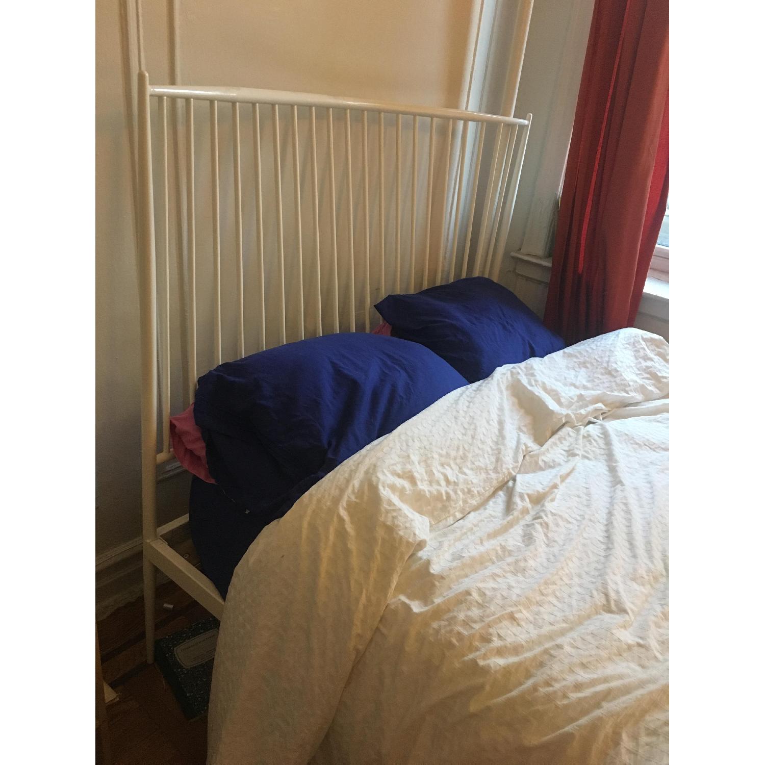 West Elm Stella Full White Metal Bed Frame - image-2