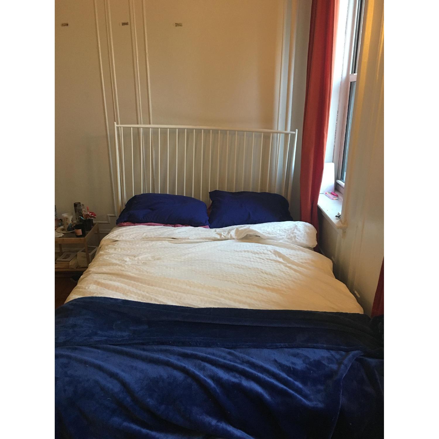 West Elm Stella Full White Metal Bed Frame - image-3