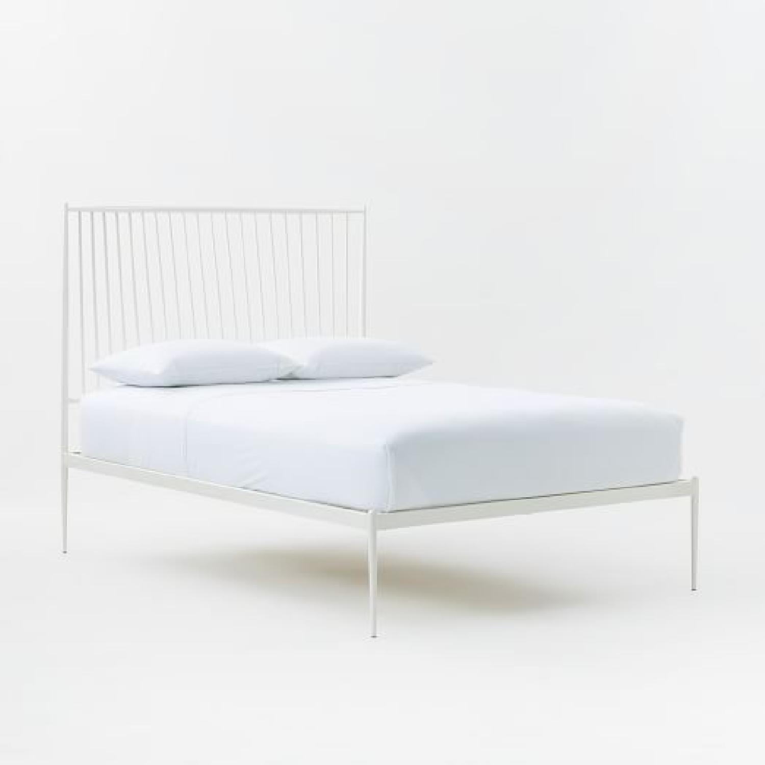 West Elm Stella Full White Metal Bed Frame - image-4