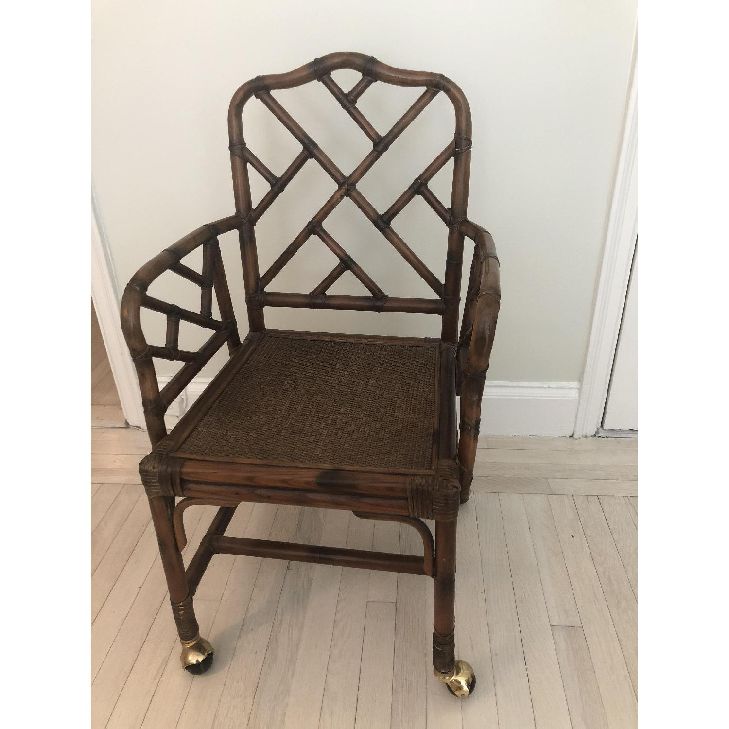 Ballard Designs Dayna Chinoiserie Bamboo Arm Chair - image-1