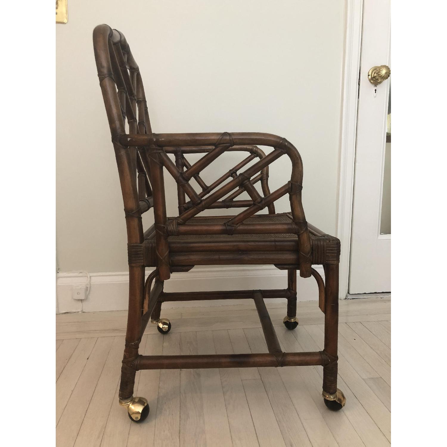 Ballard Designs Dayna Chinoiserie Bamboo Arm Chair - image-2