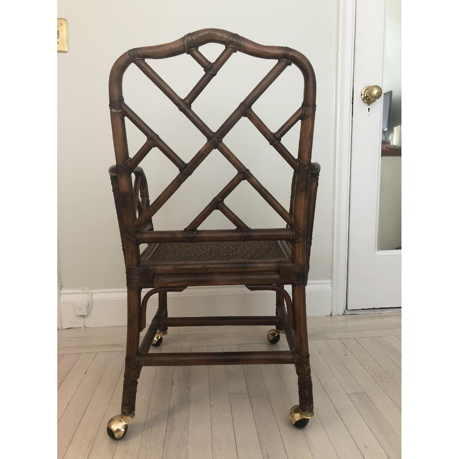 Ballard Designs Dayna Chinoiserie Bamboo Arm Chair - image-3