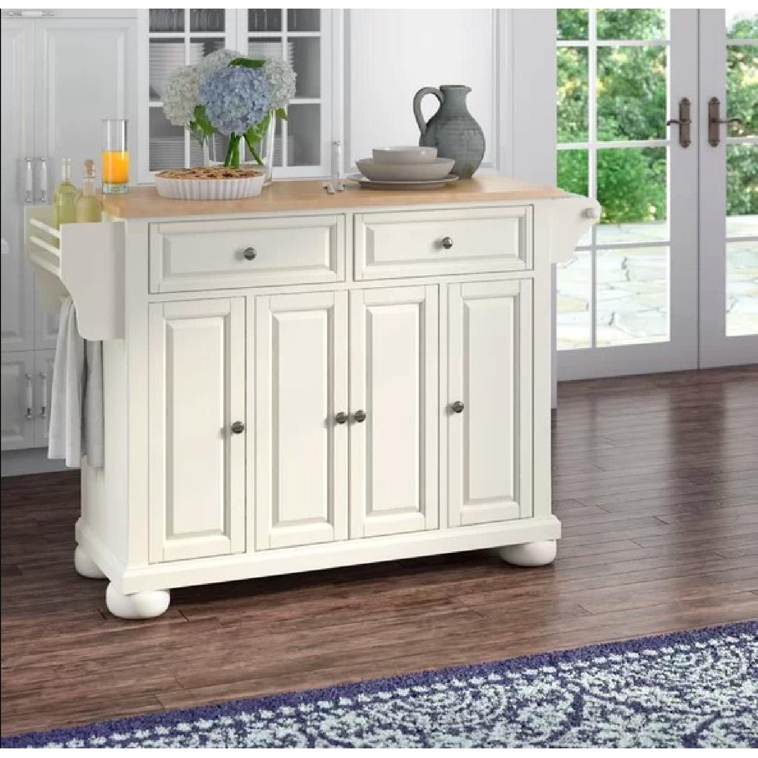Darby Home Wood Top Kitchen Island w/ Storage - image-1