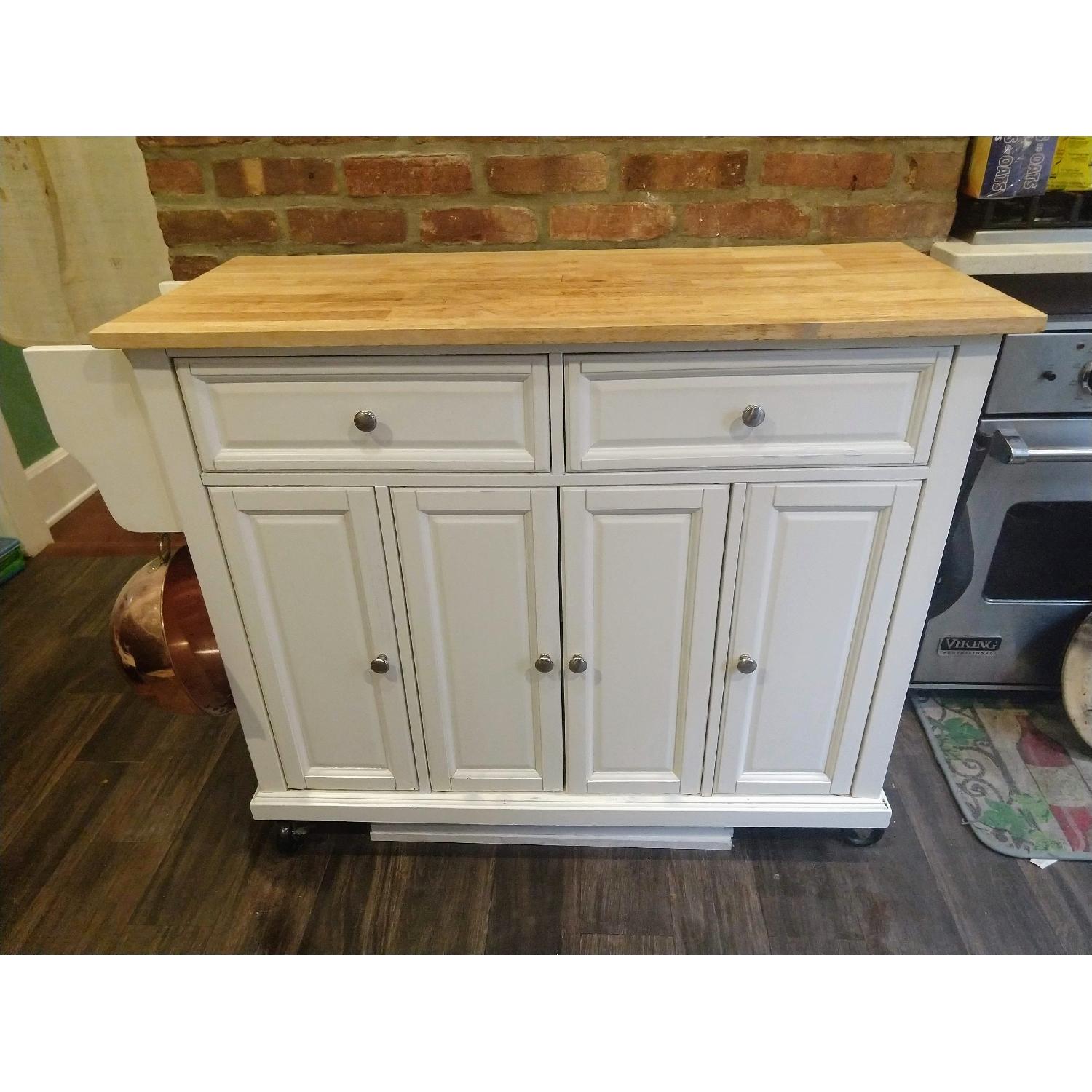 Darby Home Wood Top Kitchen Island w/ Storage - image-2