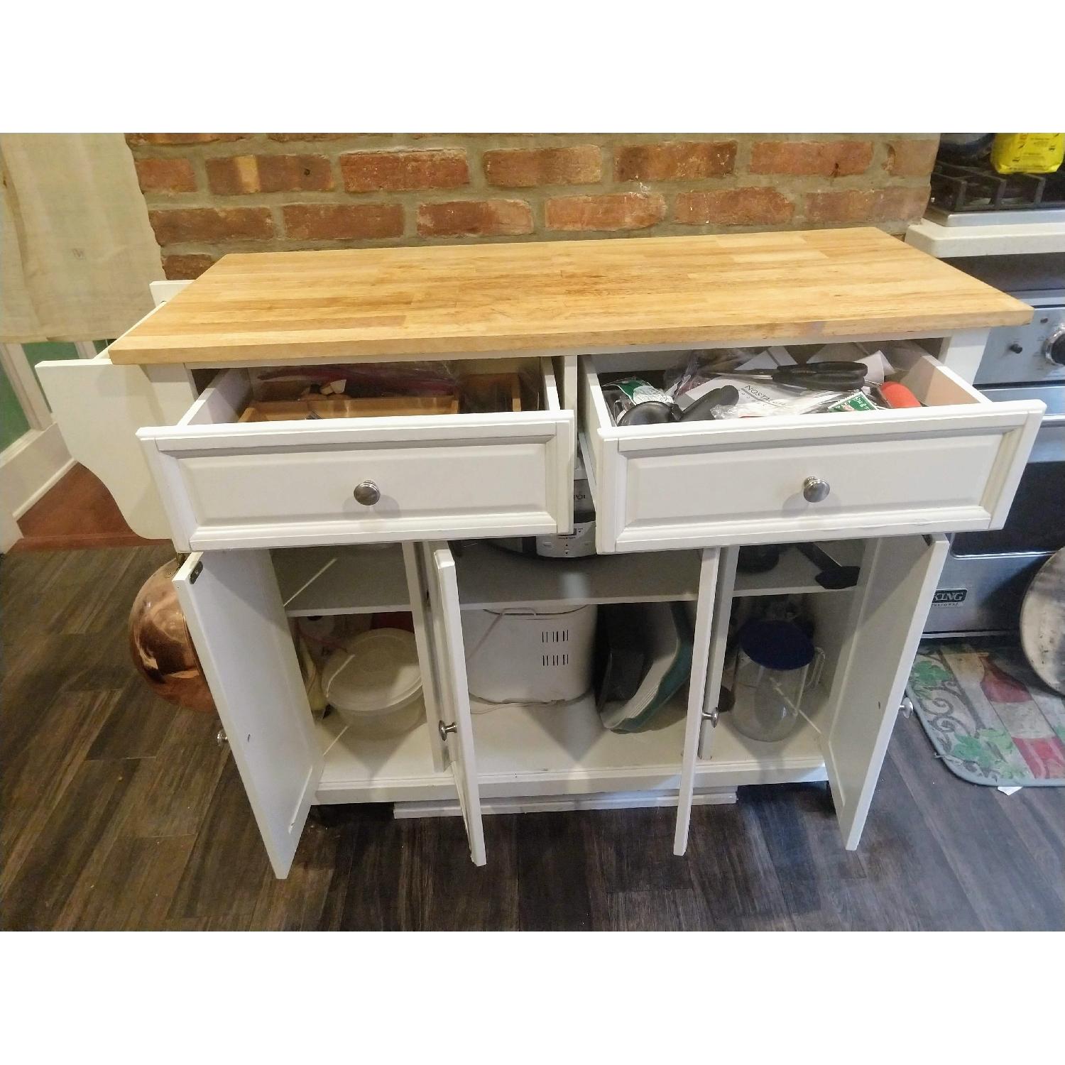 Darby Home Wood Top Kitchen Island w/ Storage - image-5