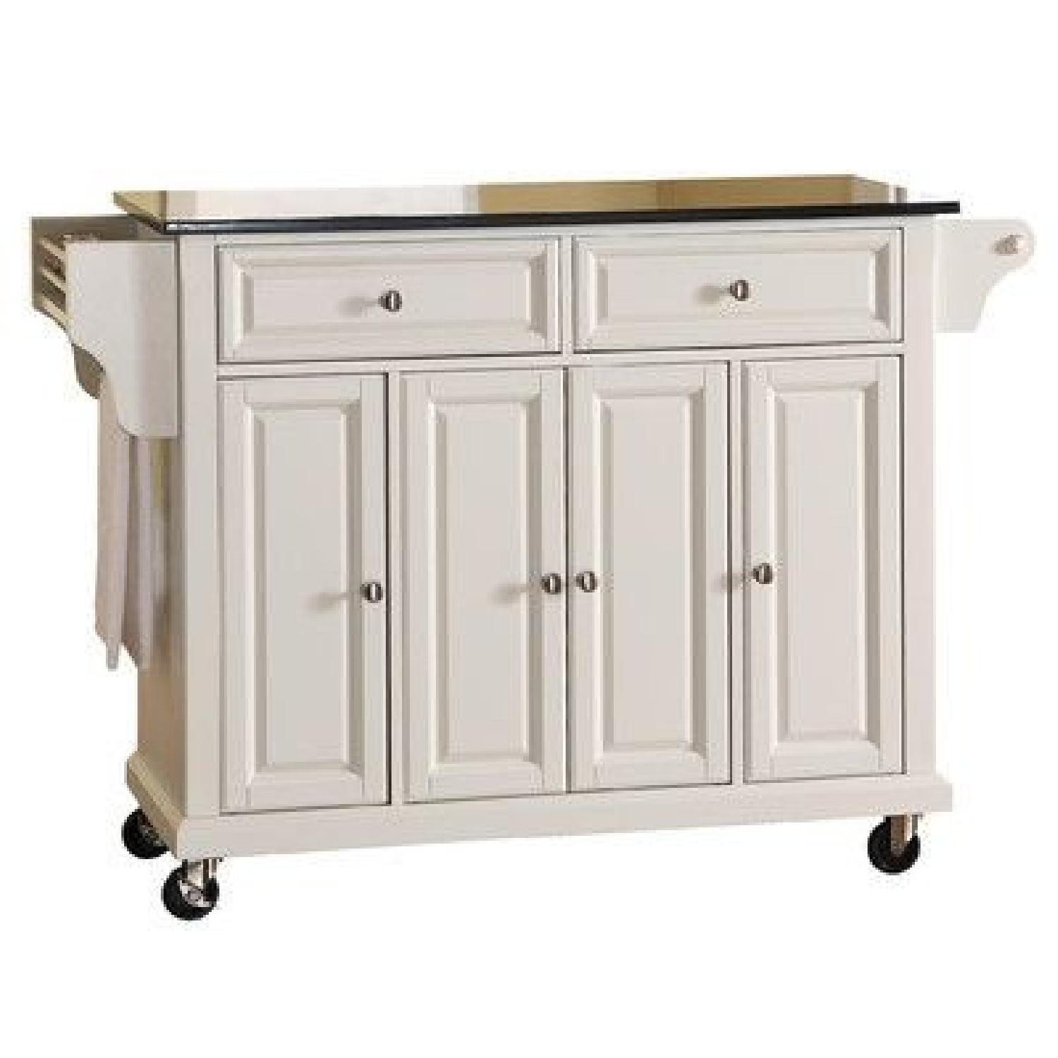 Darby Home Wood Top Kitchen Island w/ Storage - image-0