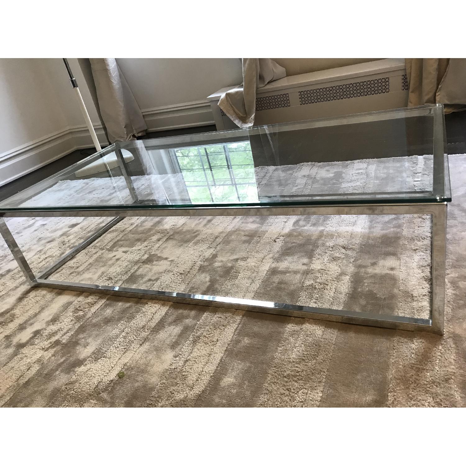 CB2 Smart Glass Top Coffee Table + Console Table - image-1