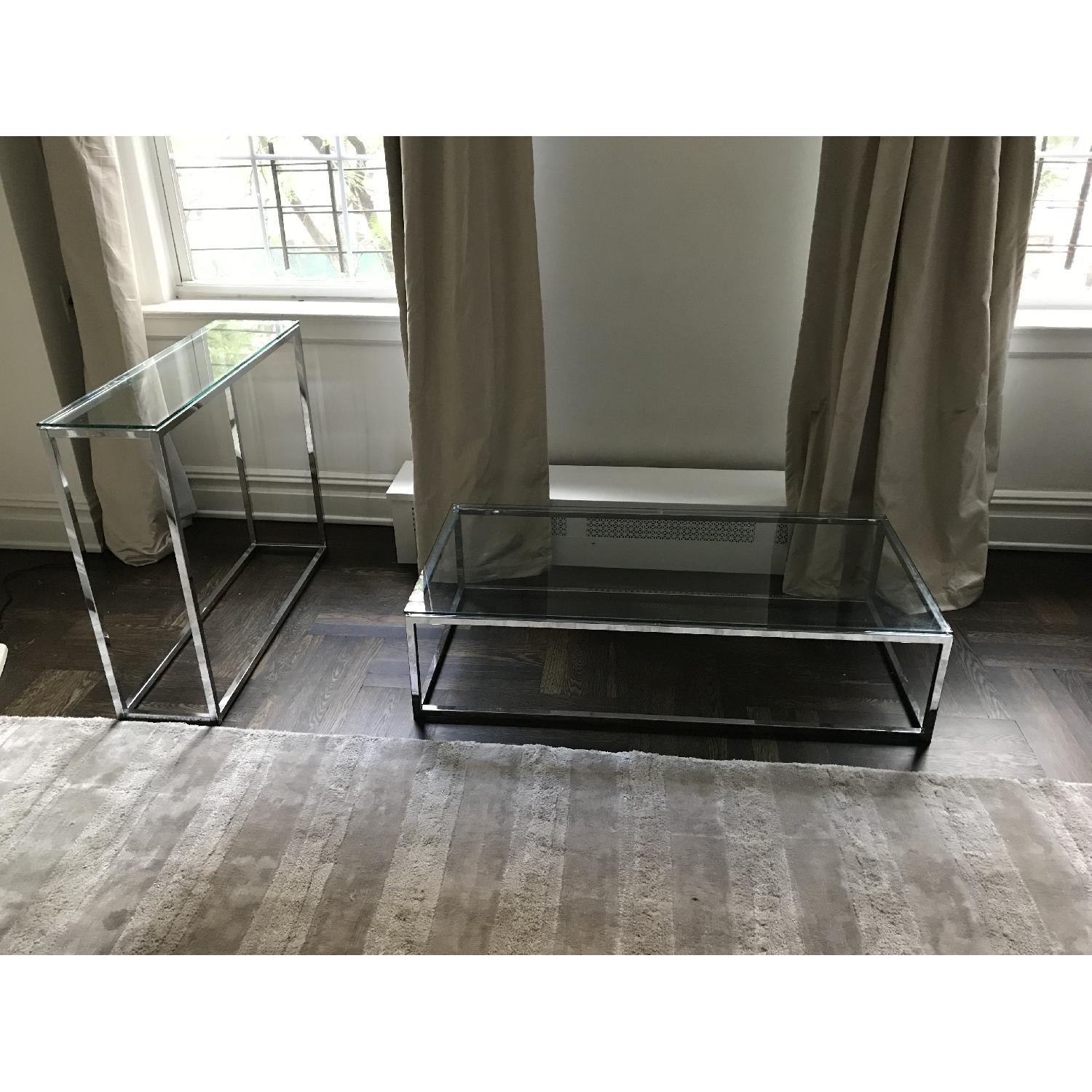 CB2 Smart Glass Top Coffee Table + Console Table - image-4