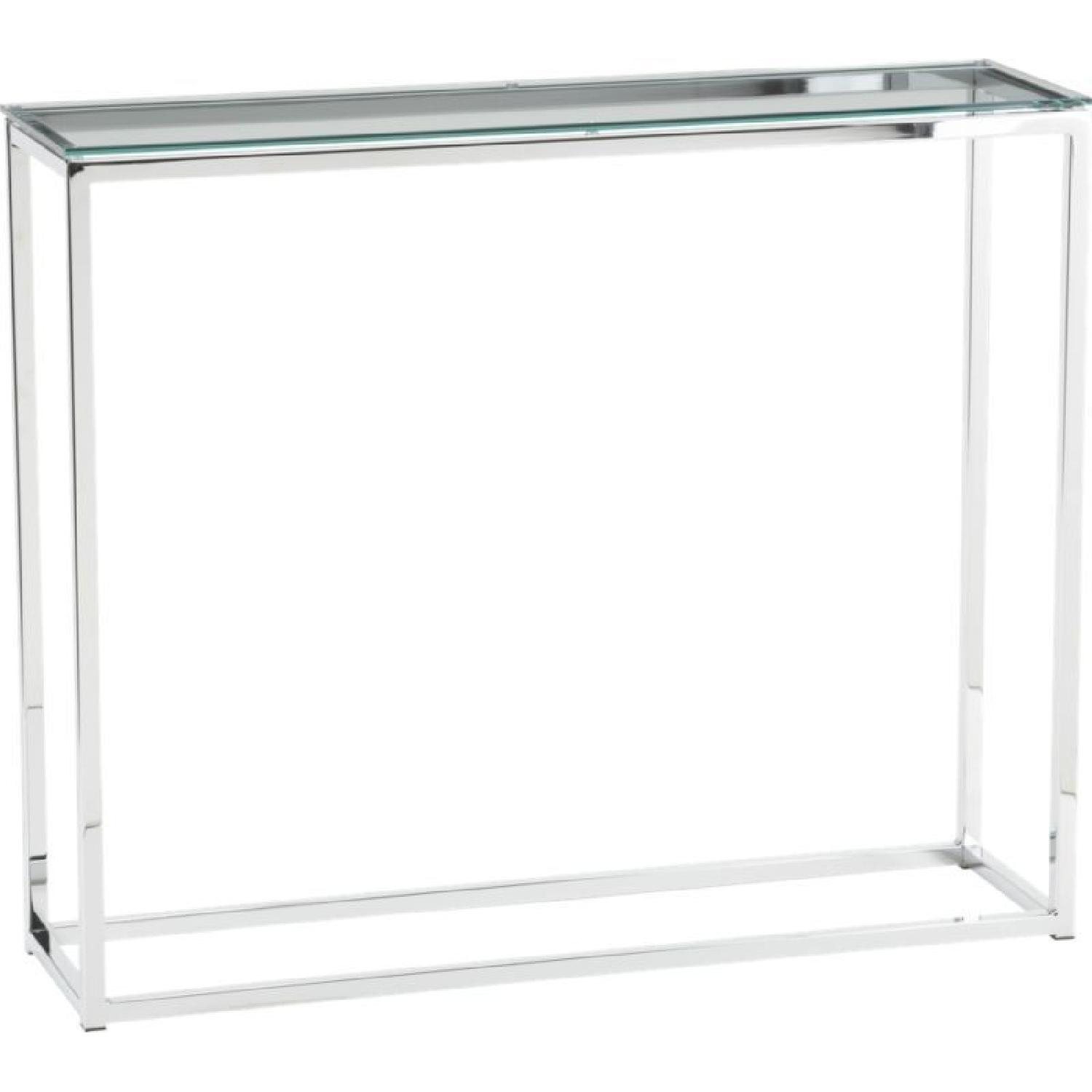 CB2 Smart Glass Top Coffee Table + Console Table - image-6