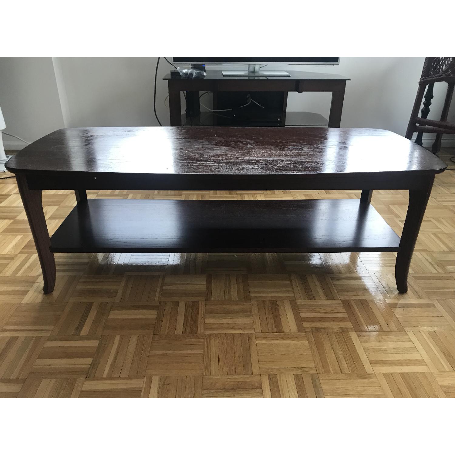 Pottery Barn Chloe Mahogany Coffee Table - image-2
