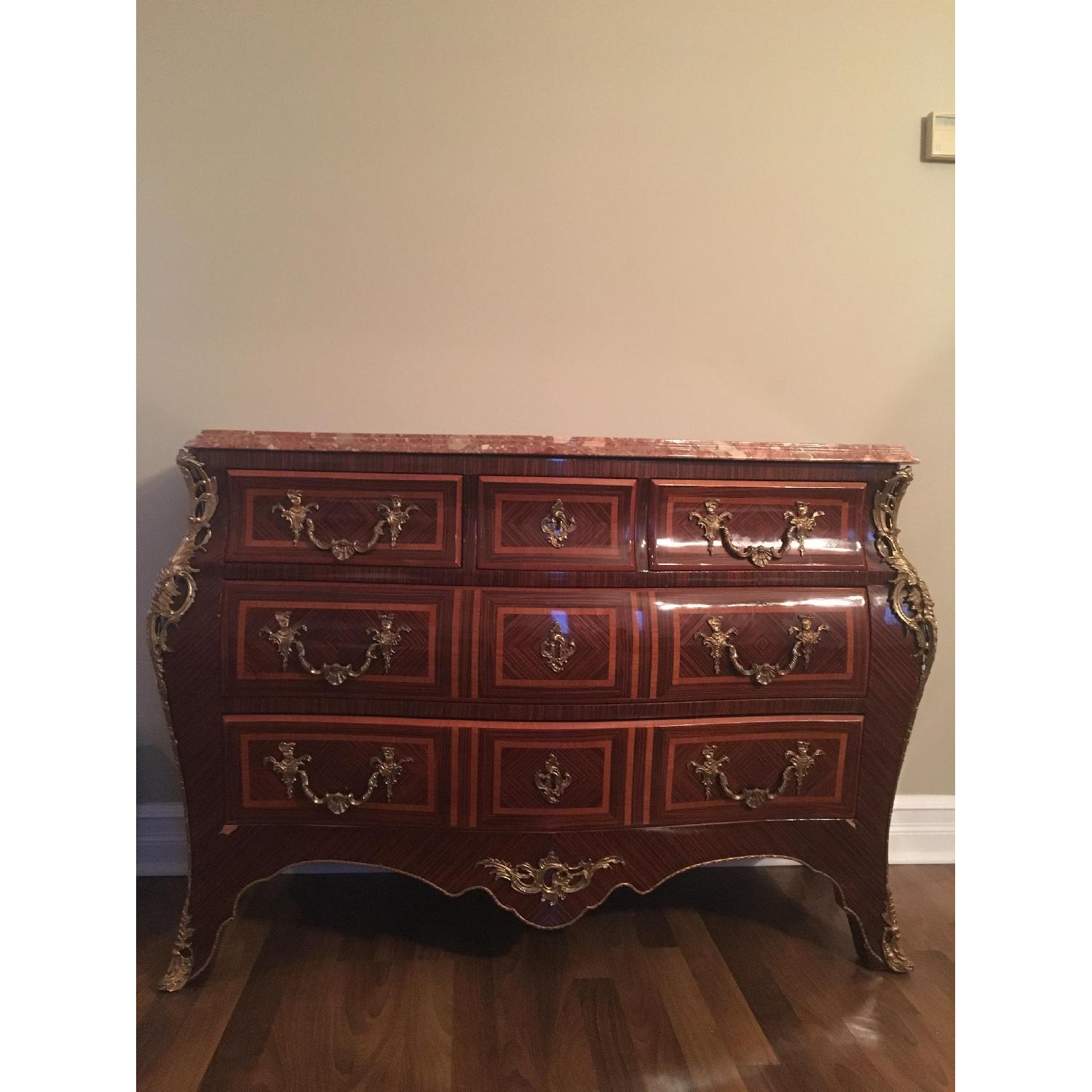 Antique Marble Top Chest - image-1