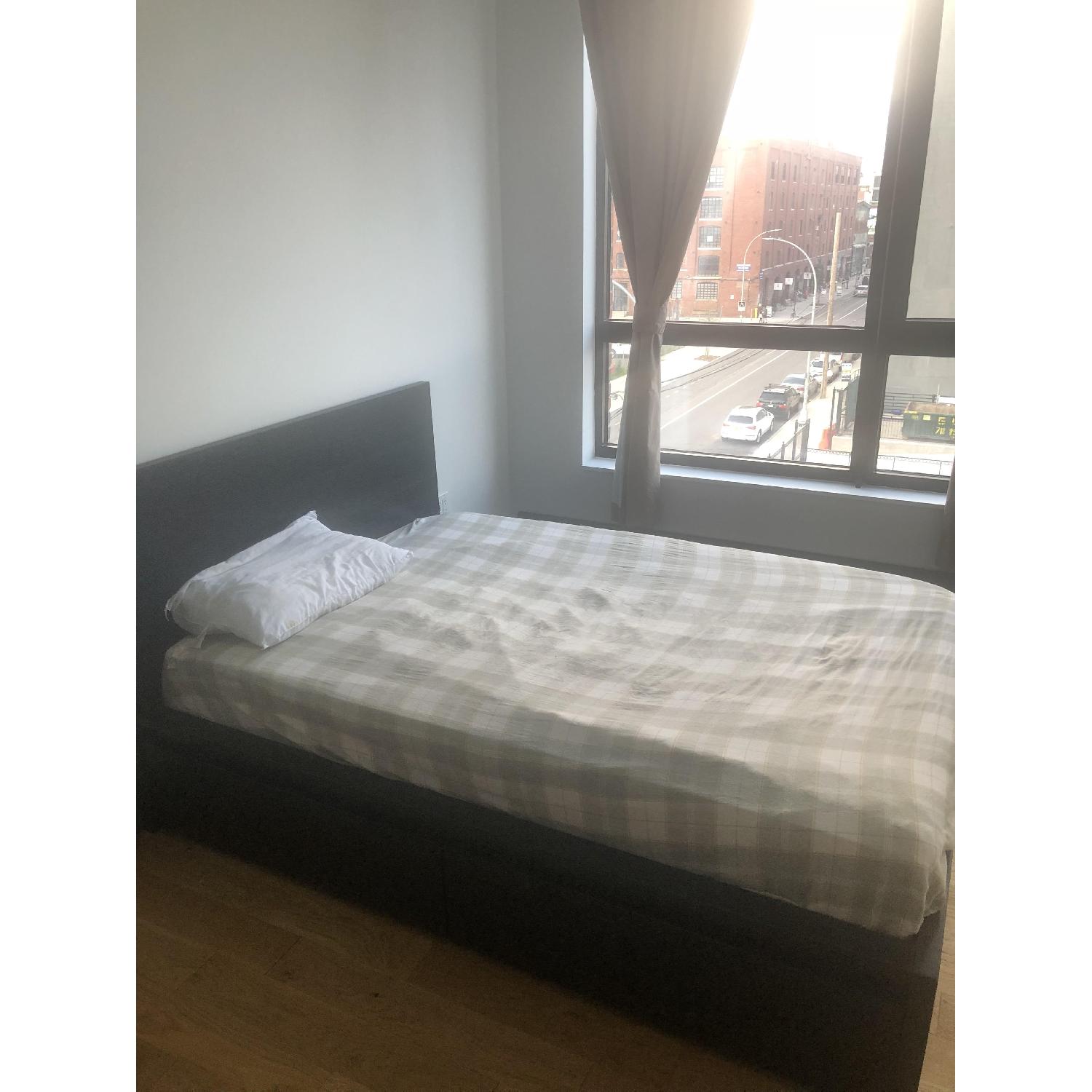 Ikea Malm Full Black Bed w/ 4 Storage Drawers - image-1