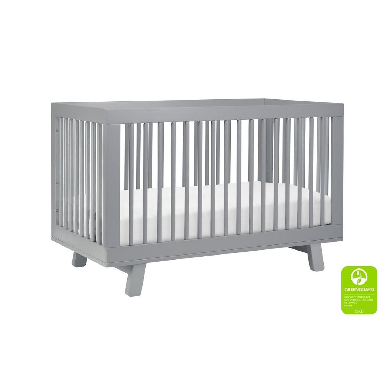 Babyletto Hudson Convertible Crib in Gray AptDeco