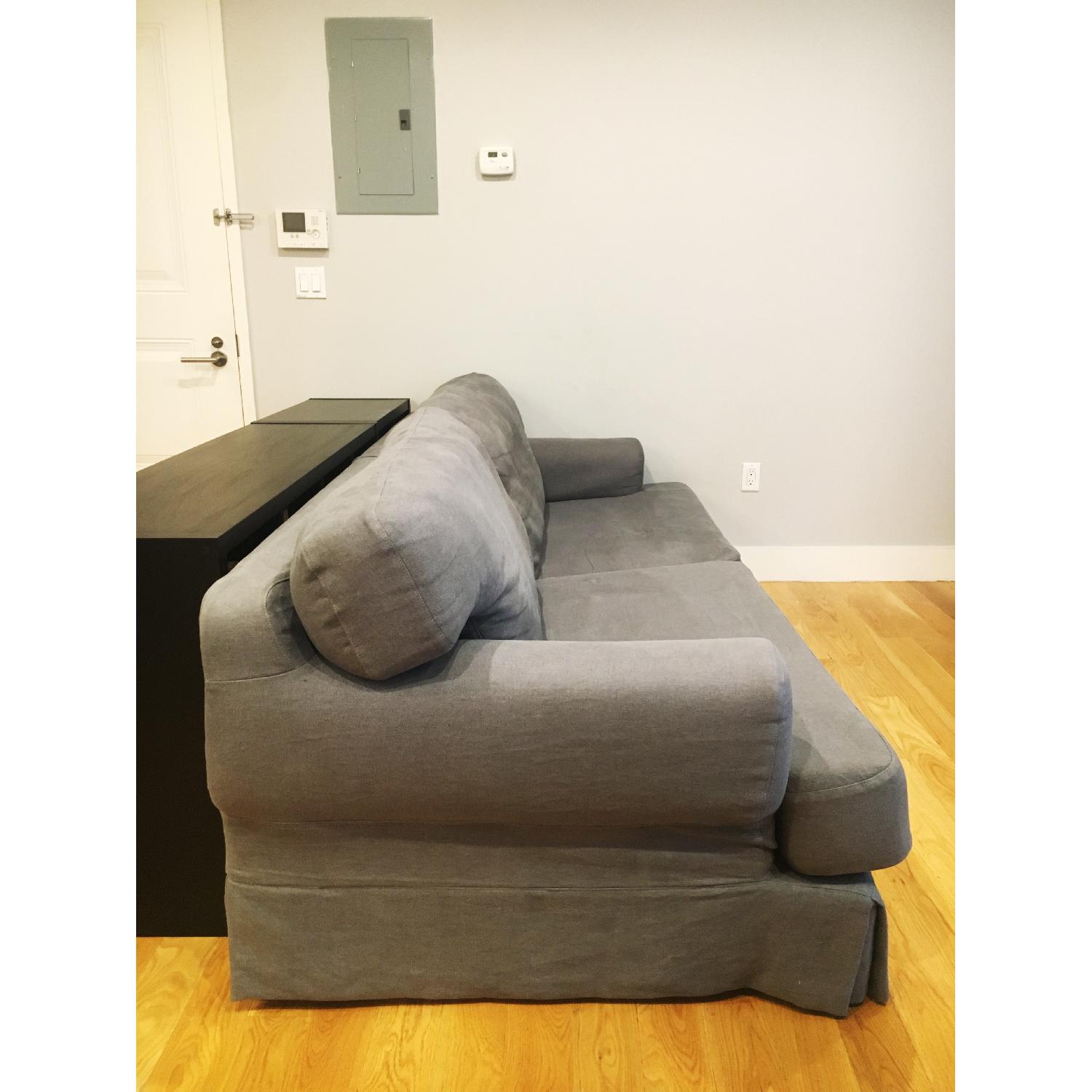 Ikea Hovas Grey Slipcovered Sofa - image-2