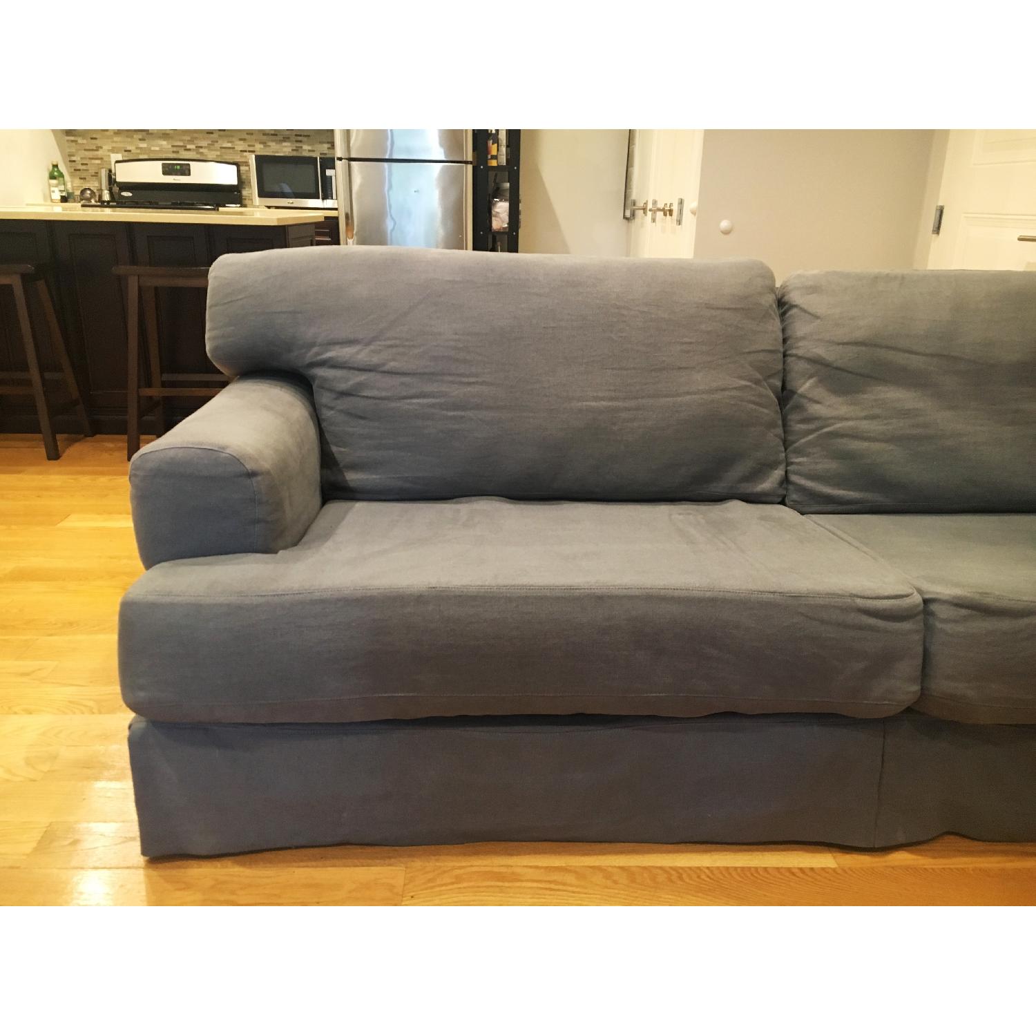 Ikea Hovas Grey Slipcovered Sofa - image-3