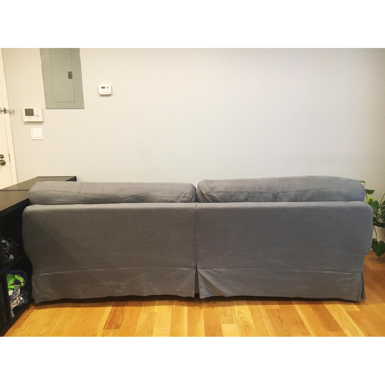 Ikea Hovas Grey Slipcovered Sofa - image-4