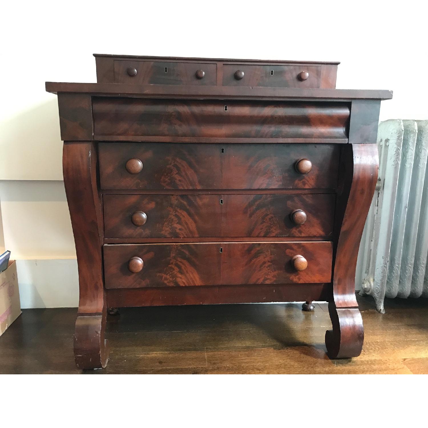 Vintage American Empire Period Mahogany Chest Of Drawers - image-1