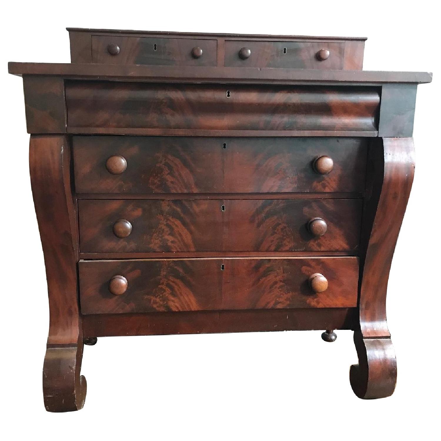 Vintage American Empire Period Mahogany Chest Of Drawers - image-0