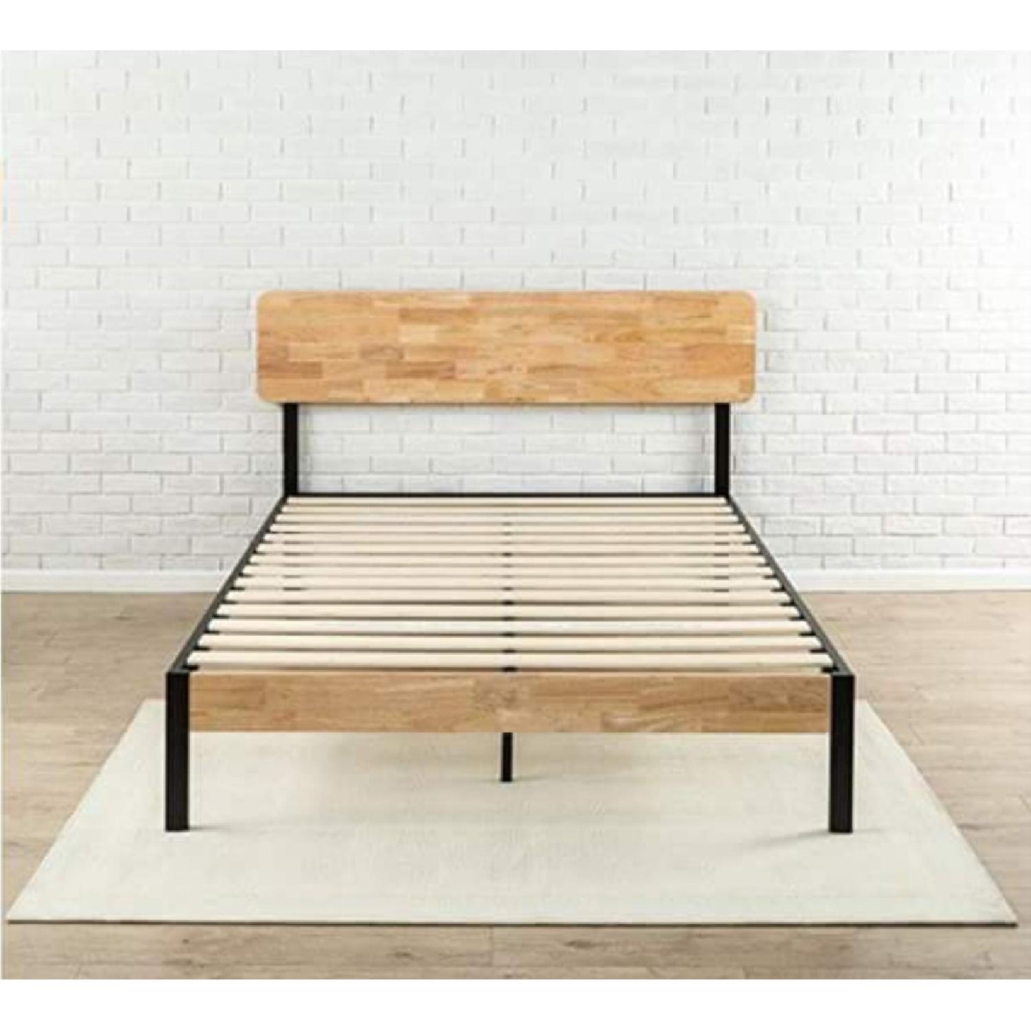 Zinus Tuscan Metal & Wood Platform Bed w/ Wood Slats - image-3