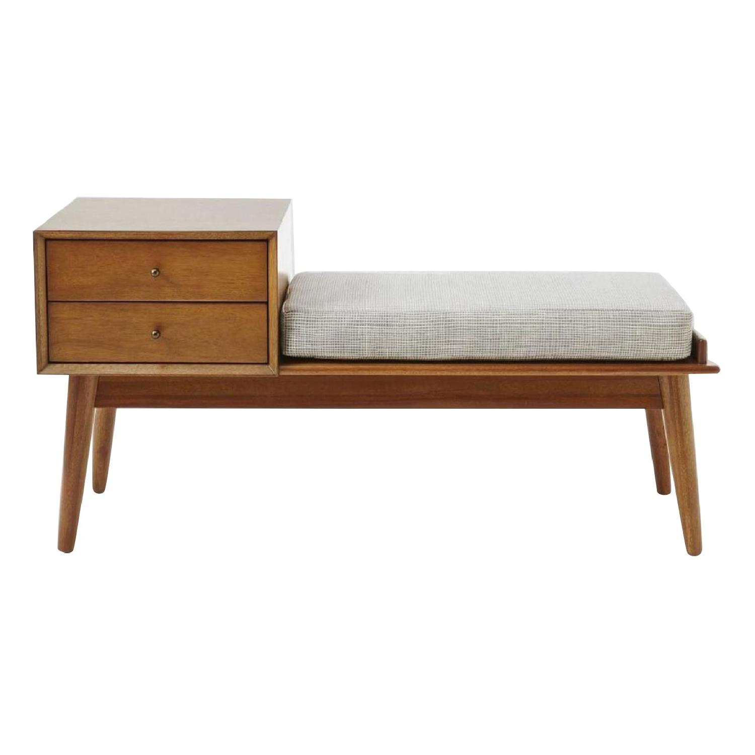 West Elm Mid-Century Storage Bench - image-0