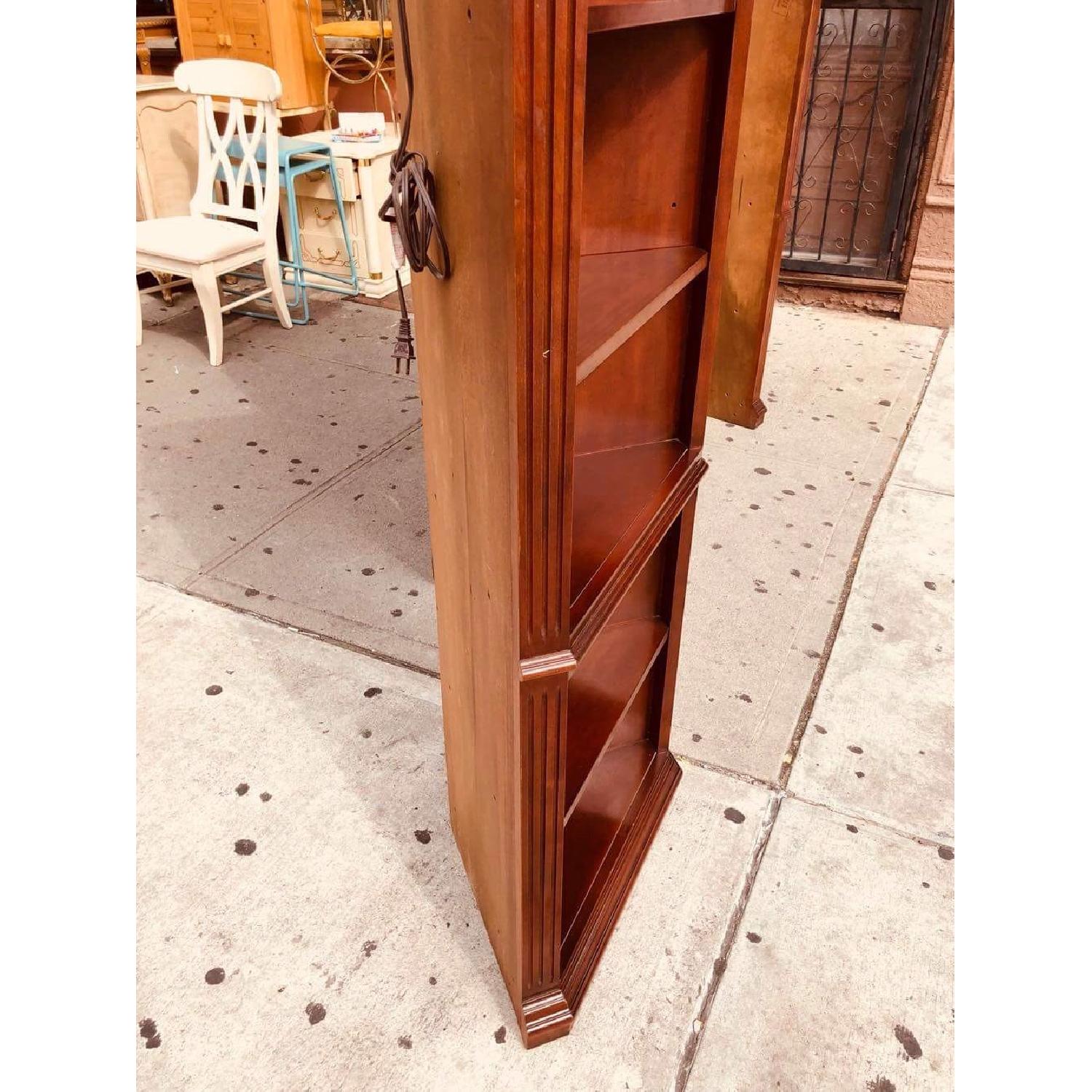 Thomasville Cherry Wood Corner Cabinet w/ Lights - image-11