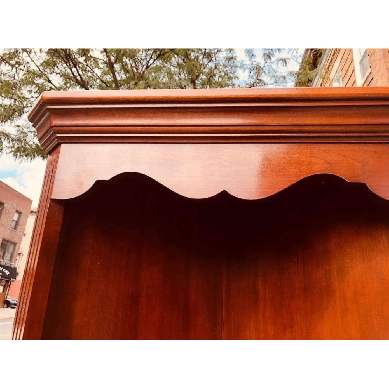 Thomasville Cherry Wood Corner Cabinet w/ Lights - image-13