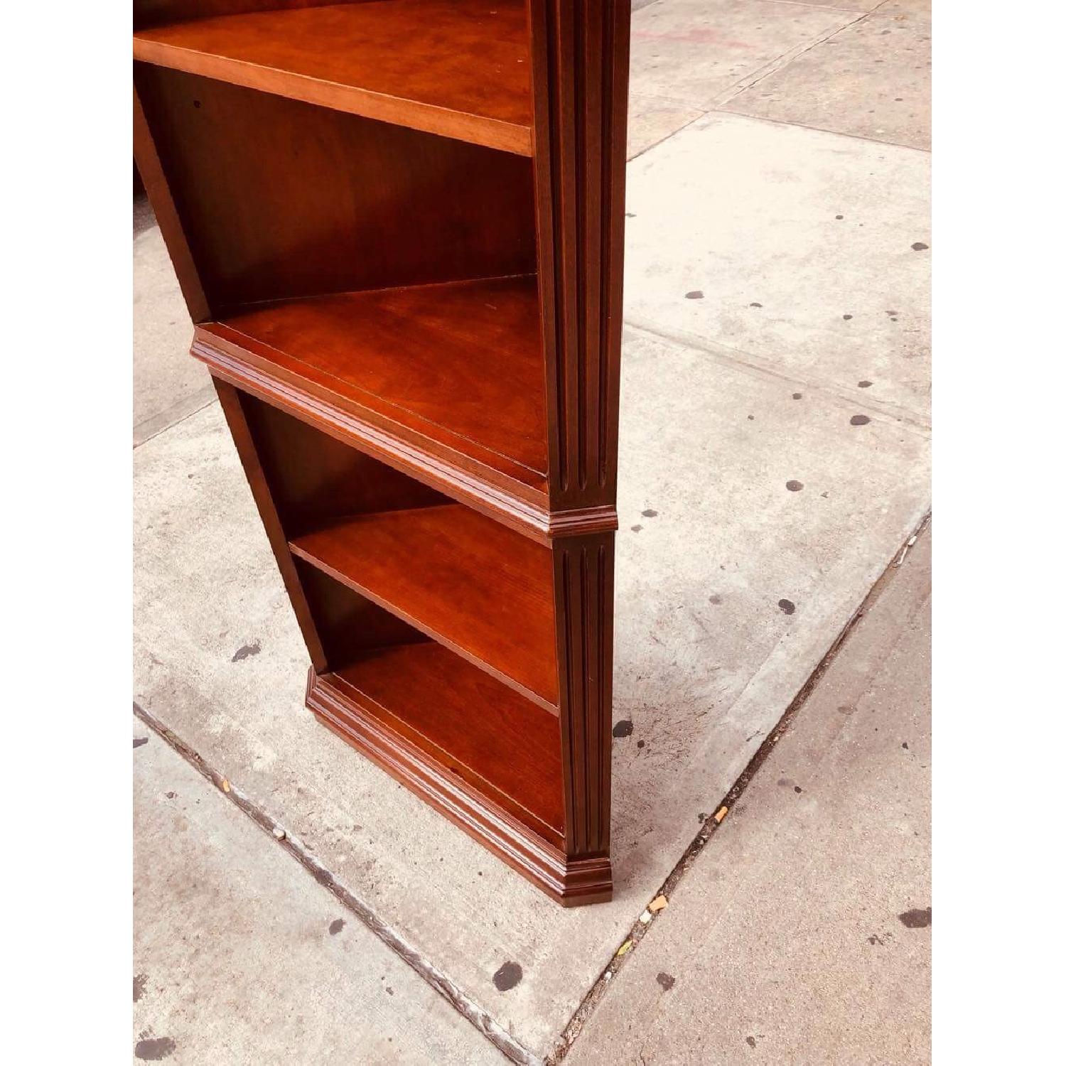 Thomasville Cherry Wood Corner Cabinet w/ Lights - image-16