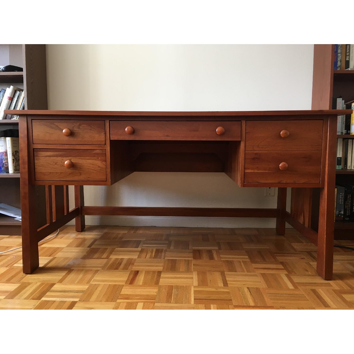 Ethan Allen Mission Style Cherry Desk - image-1