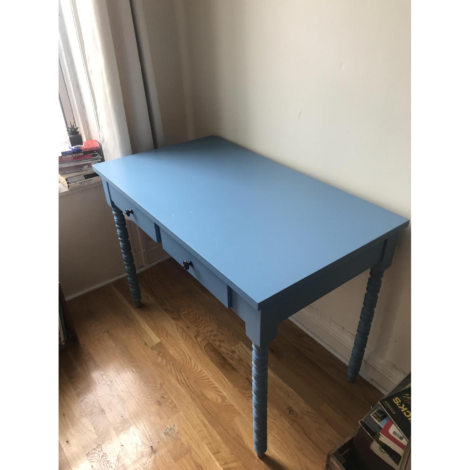 Beachcrest Home Sky Blue Writing Desk - image-2