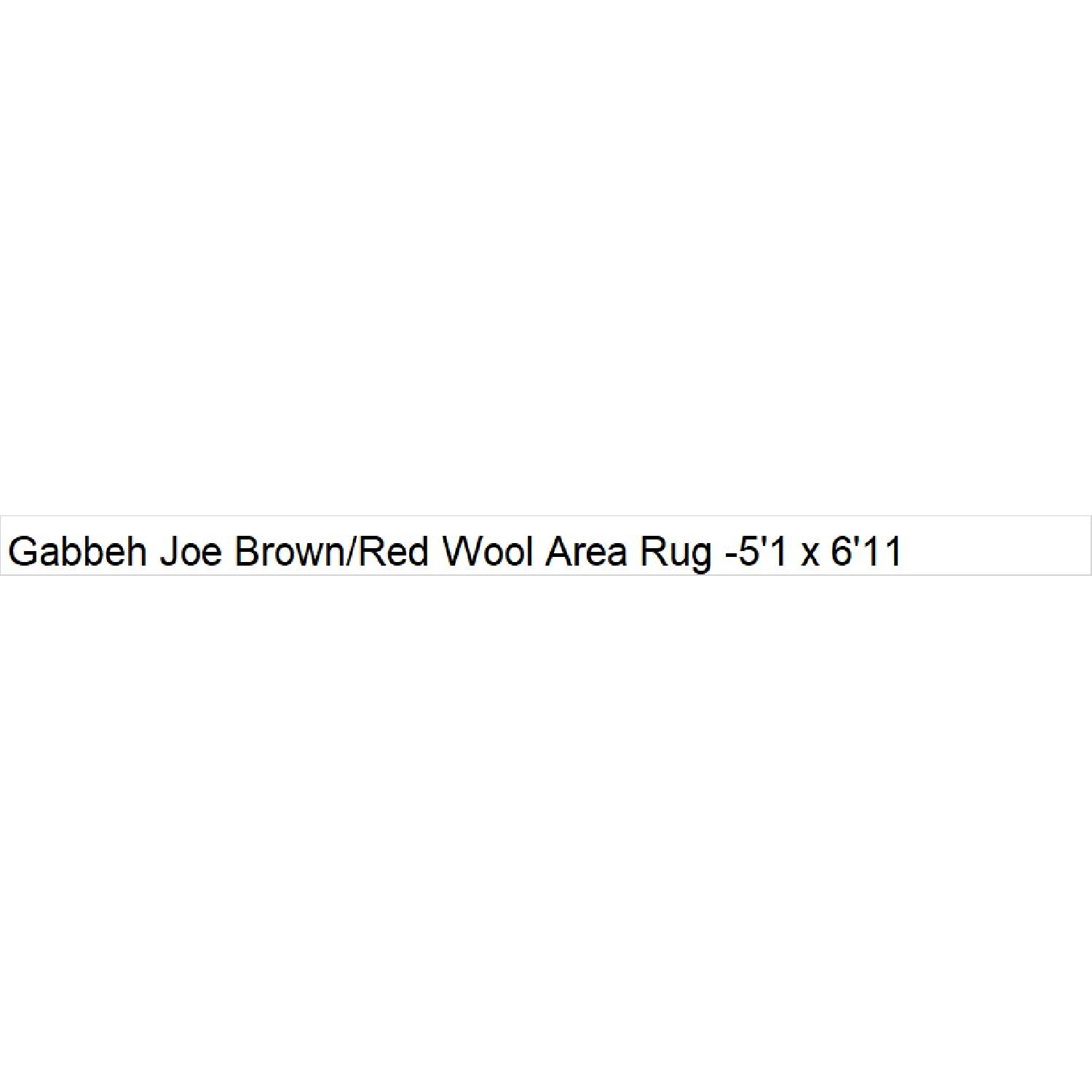 Arshs Fine Rugs Gabbeh Joe Brown/Red Wool Area Rug - image-1