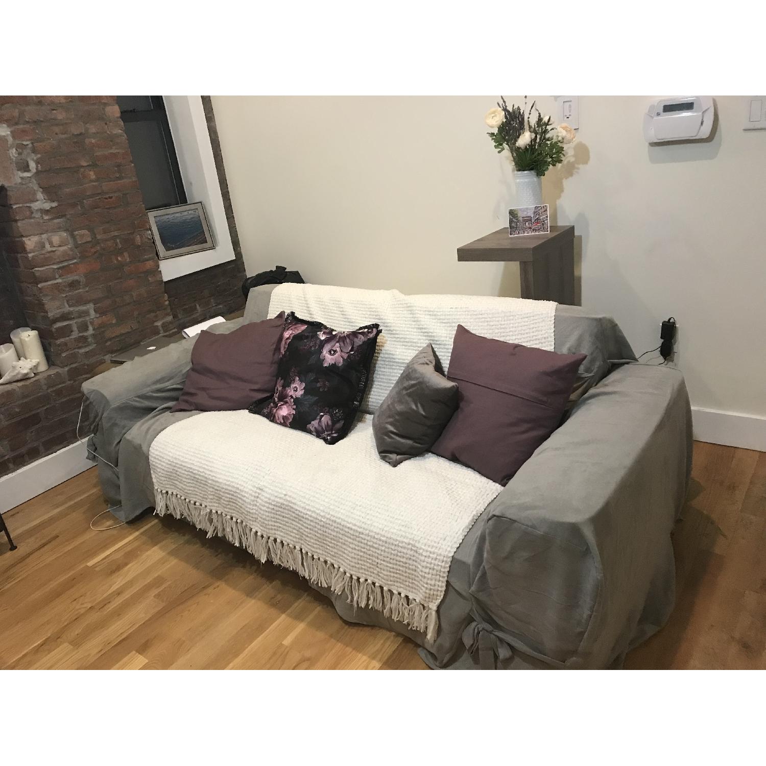 Ikea Dagarn Leather Sofa in Turquoise - image-3