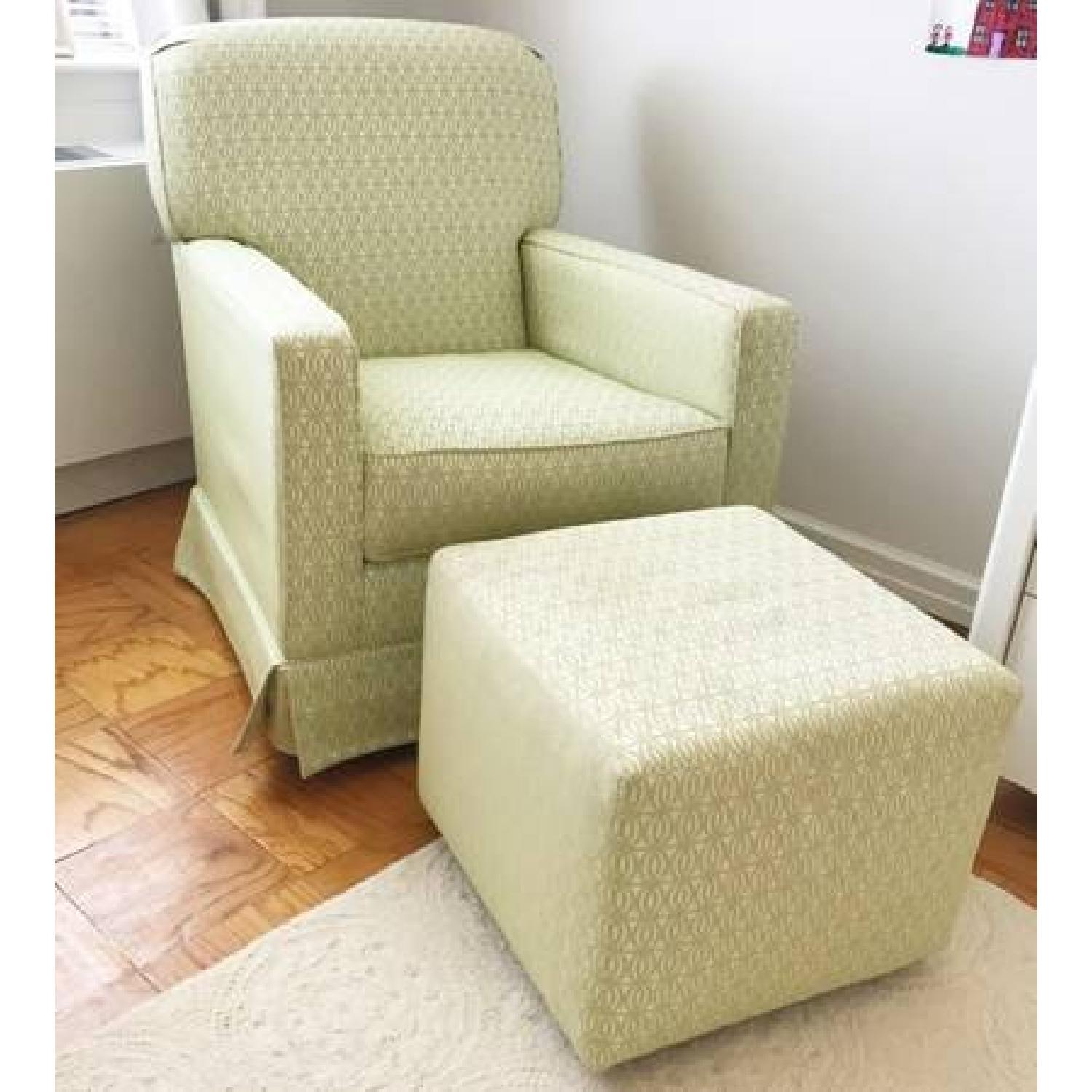 Klaussner Glider Rocker Nursery Chair & Ottoman - image-1