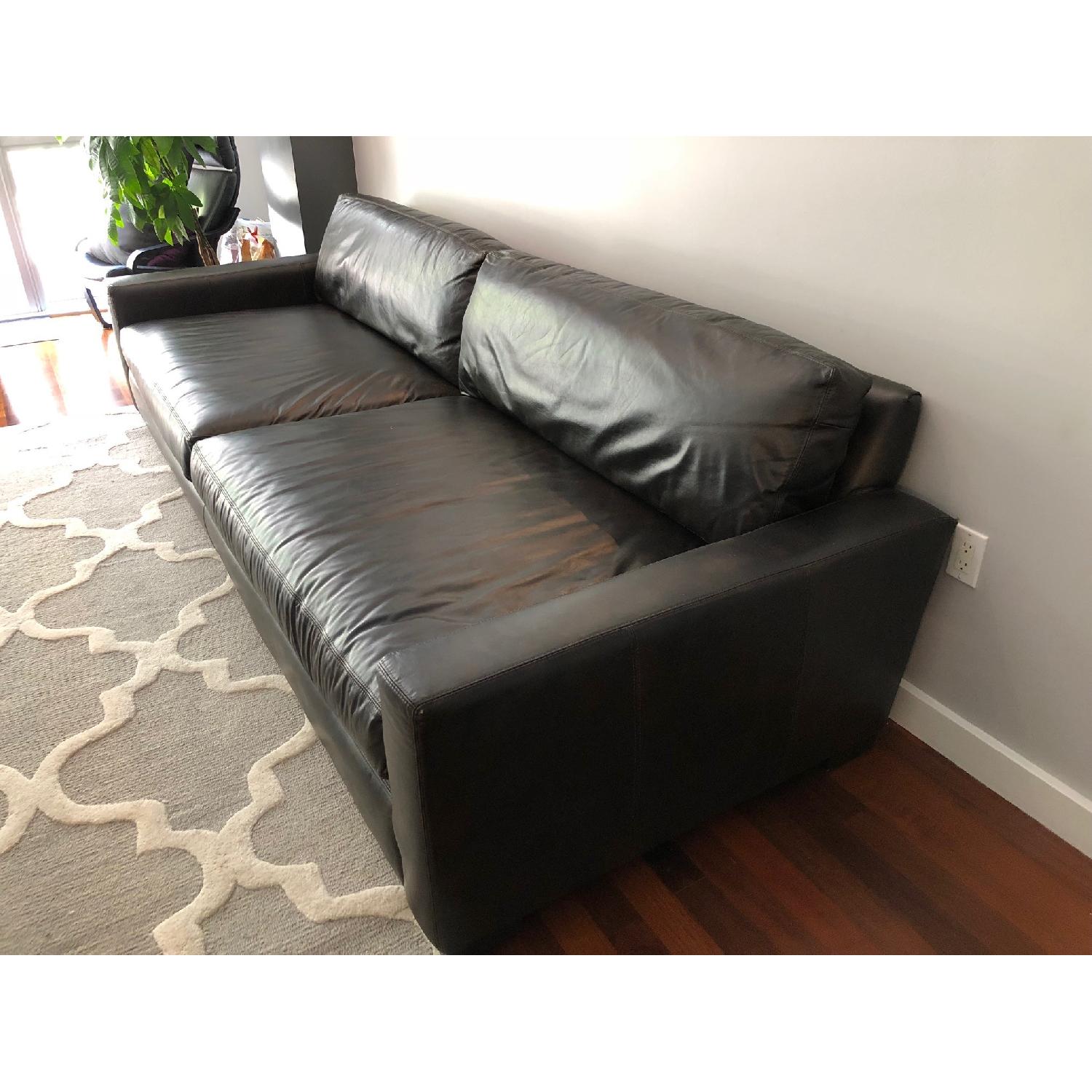 Restoration Hardware Maxwell Leather Sofa - image-3