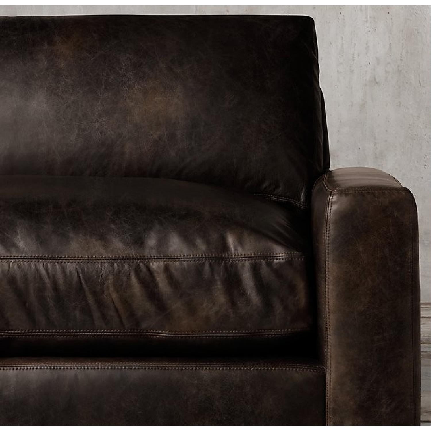 Restoration Hardware Maxwell Leather Sofa - image-4