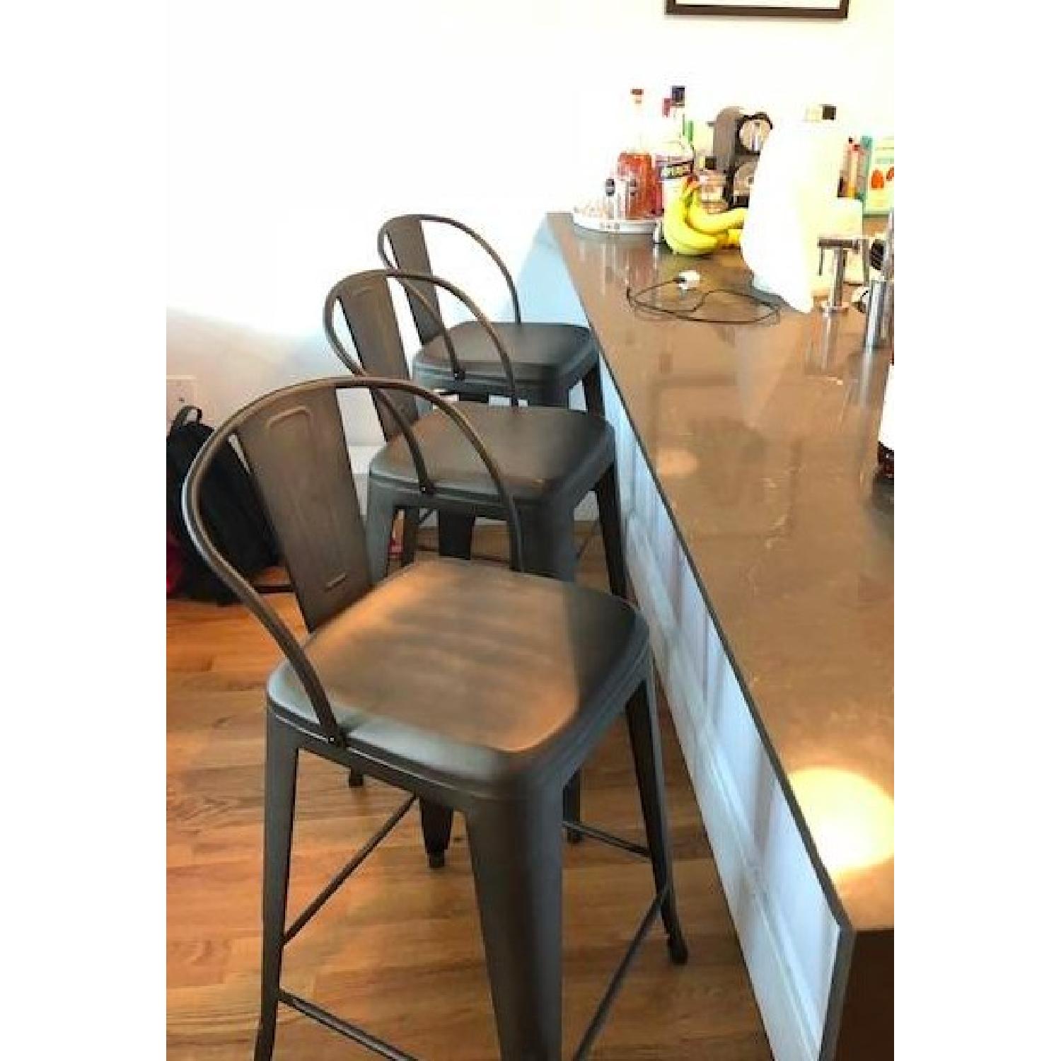 Gracie Oaks Modern Metal Bar/Counter Stools - image-2