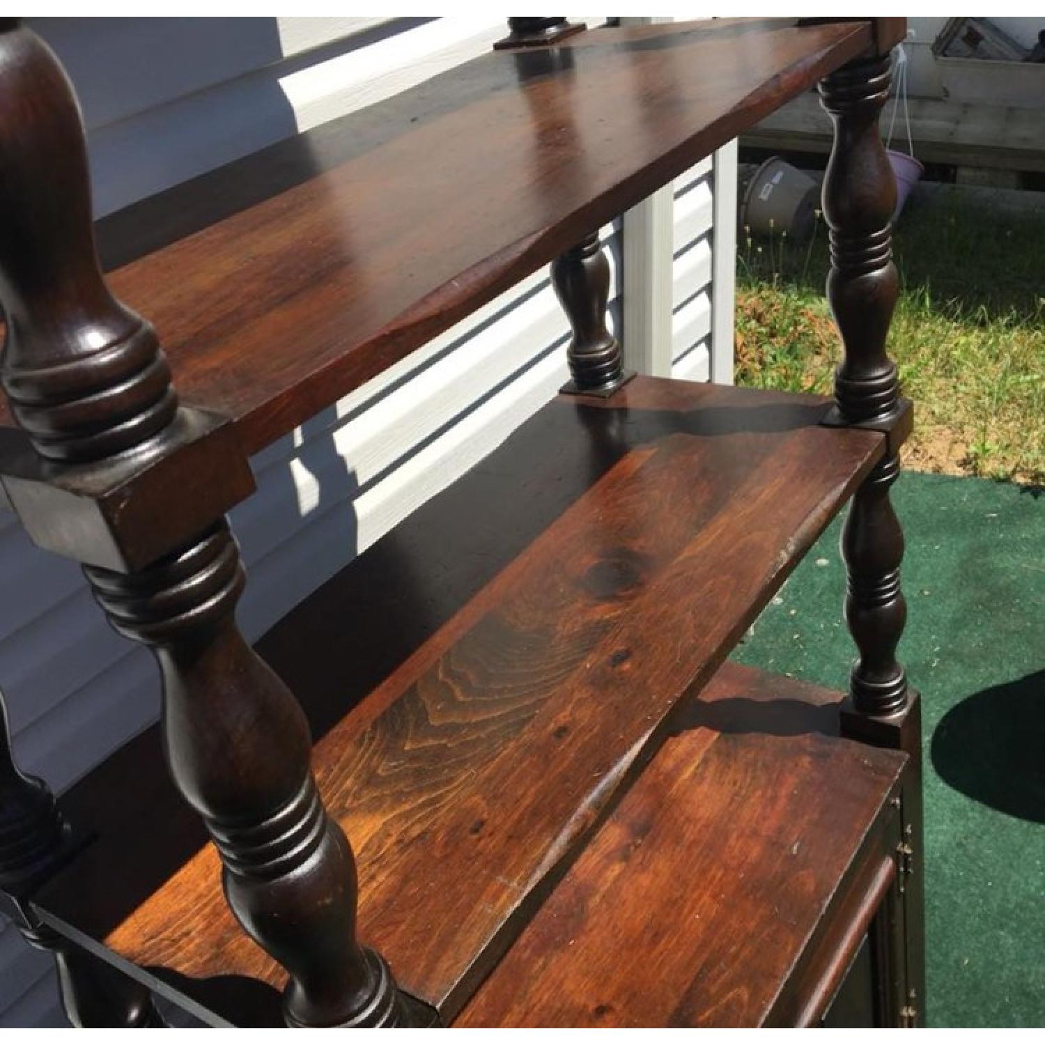 Mahogany Shelving Unit w/ Cabinet - image-2