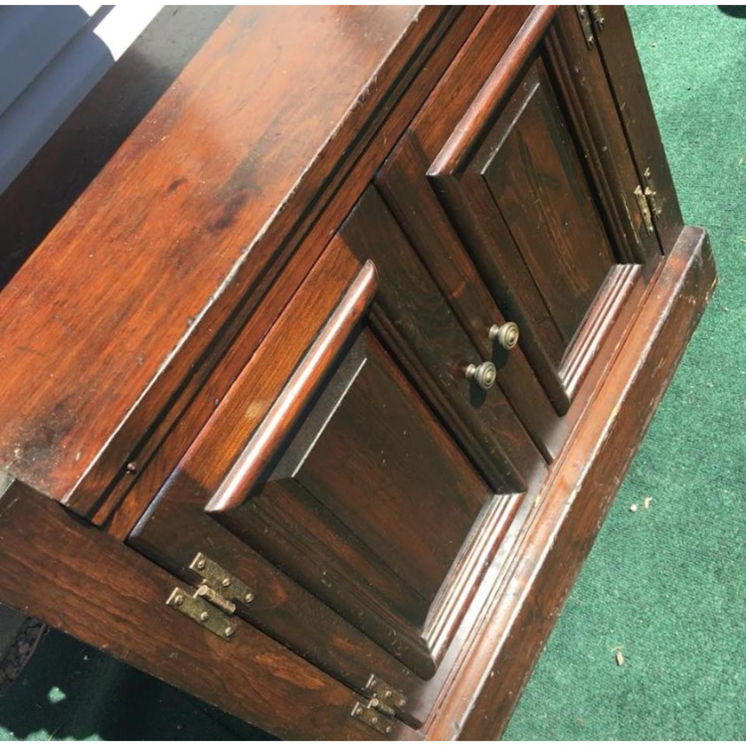 Mahogany Shelving Unit w/ Cabinet - image-3