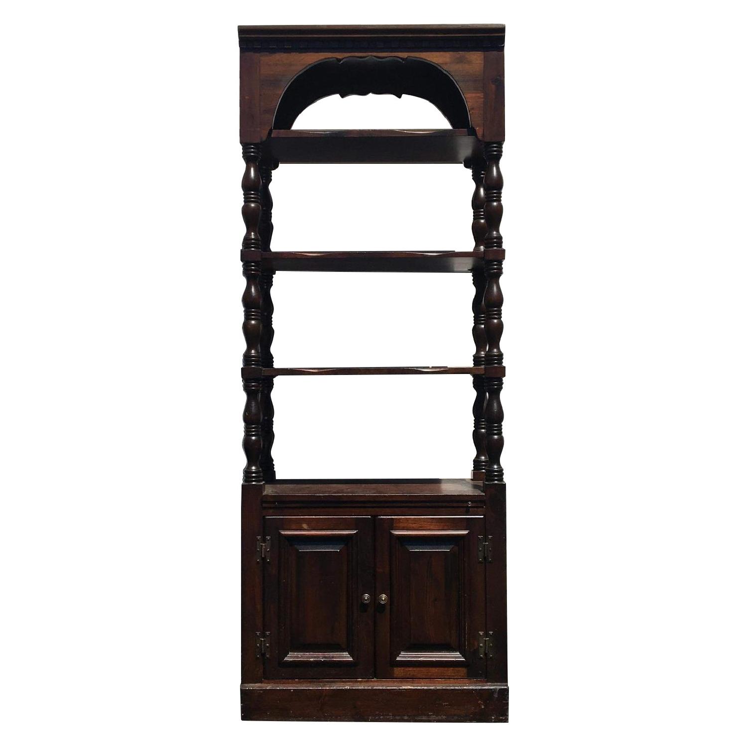 Mahogany Shelving Unit w/ AptDeco