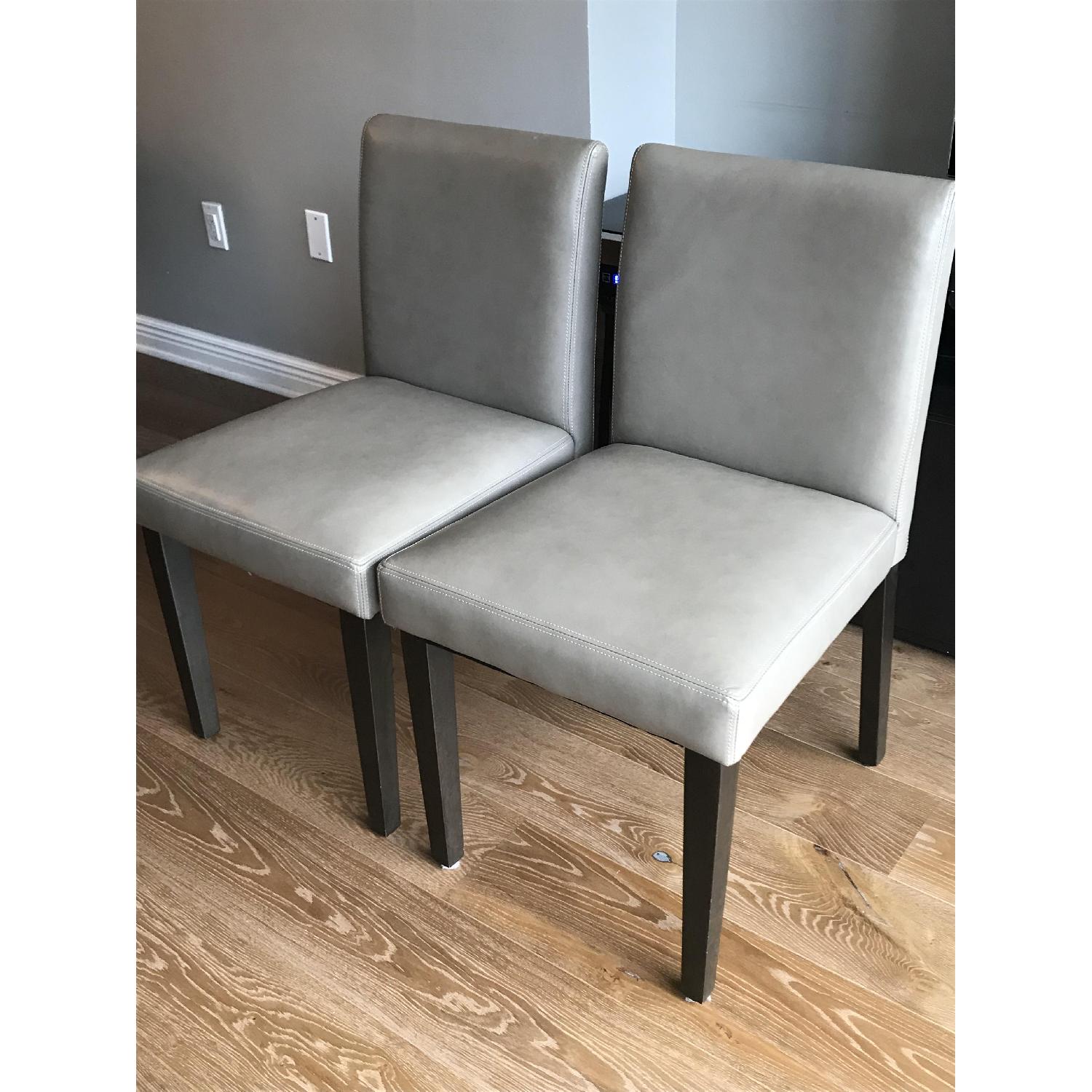 West Elm Porter Leather Dining Chairs - image-1