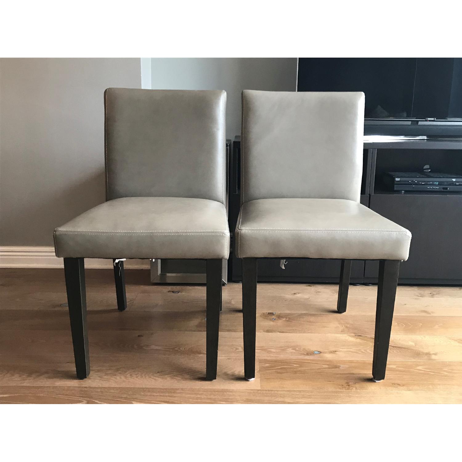 West Elm Porter Leather Dining Chairs - image-2