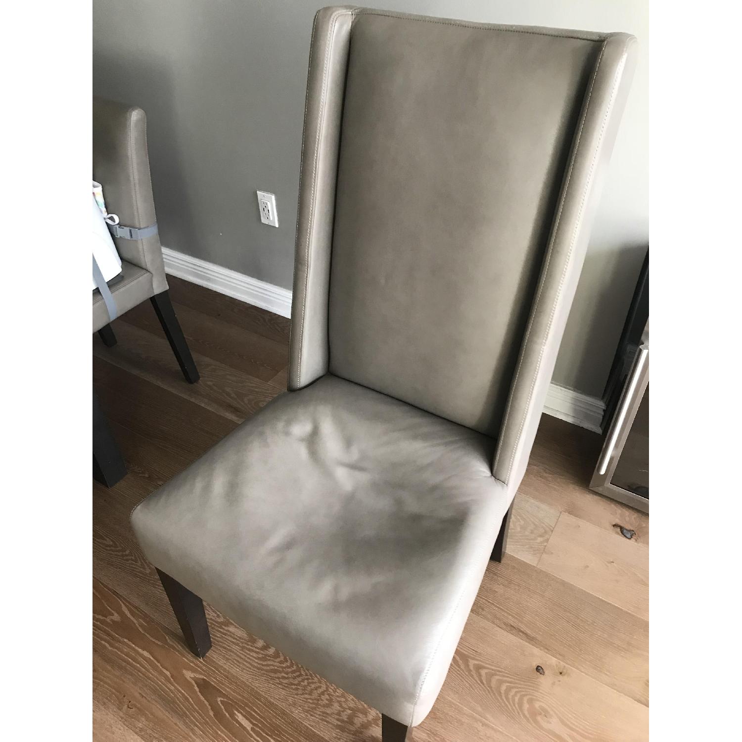West Elm Willoughby Leather Dining Chairs - image-2