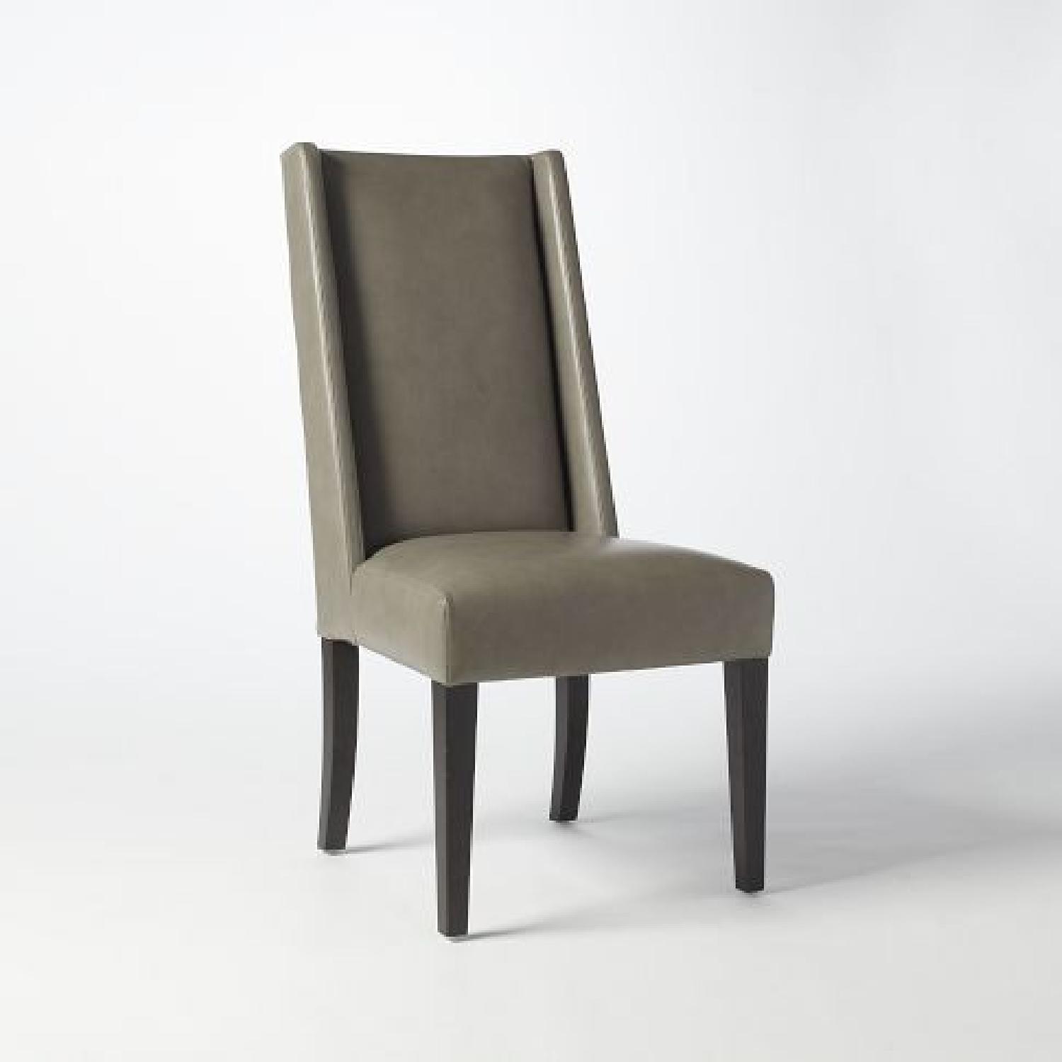 West Elm Willoughby Leather Dining Chairs - image-6