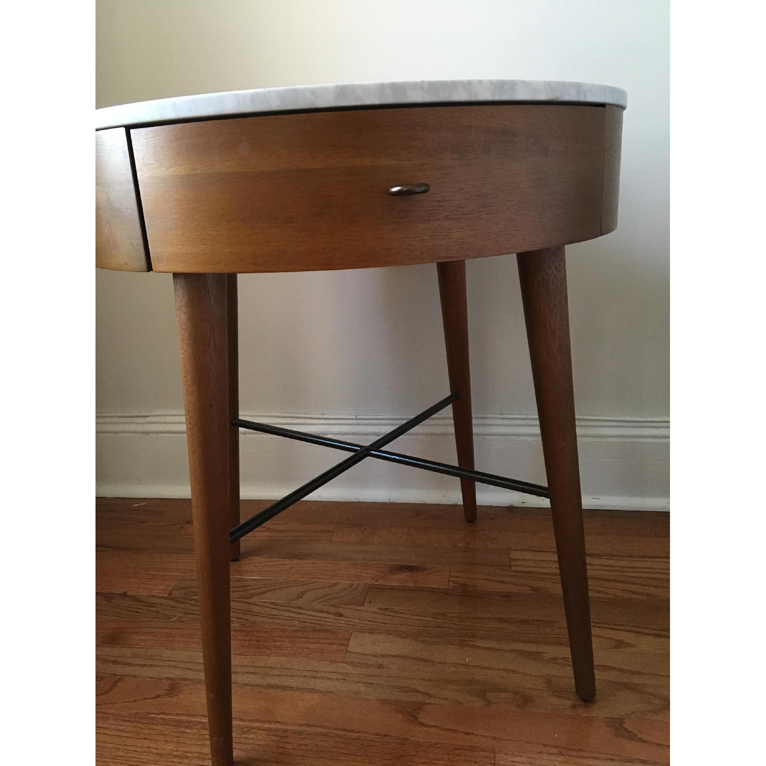 West Elm Penelope Large Nightstand in Acorn/Marble - image-2