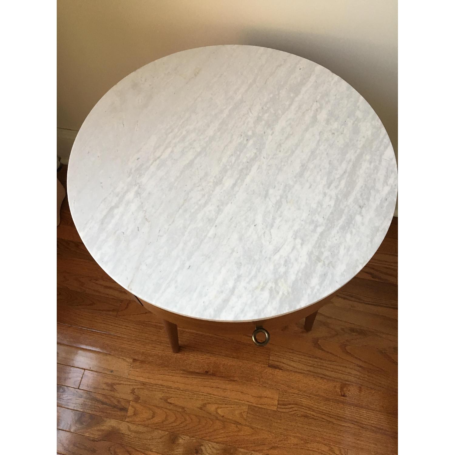 West Elm Penelope Large Nightstand in Acorn/Marble - image-3