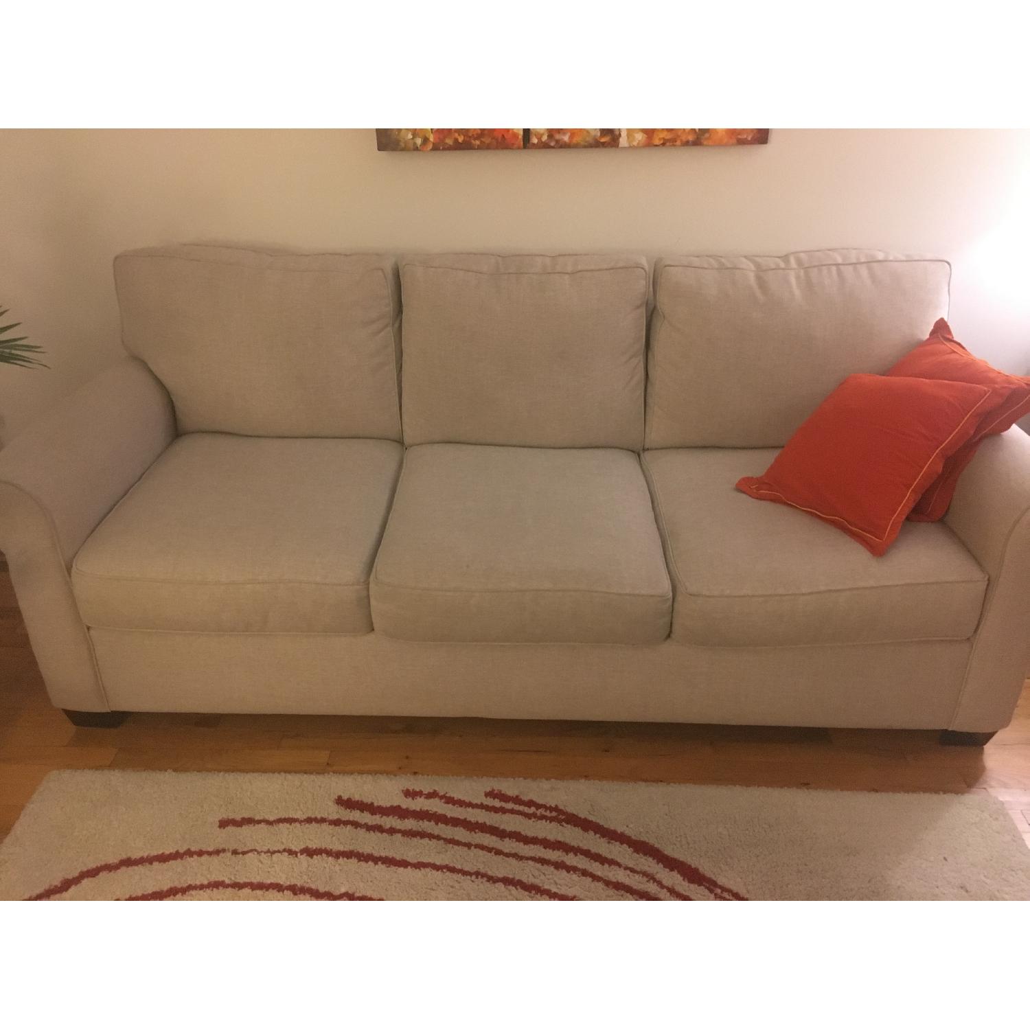 Pottery Barn Roll Arm Upholstered Sofa - image-2