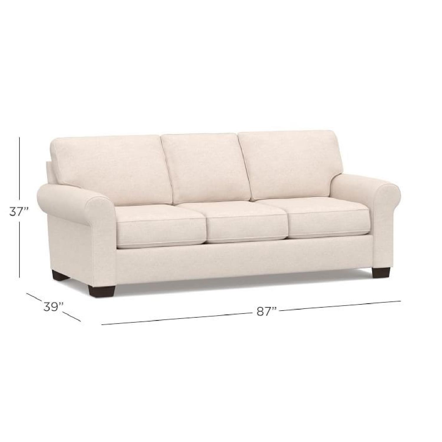 Pottery Barn Roll Arm Upholstered Sofa - image-3