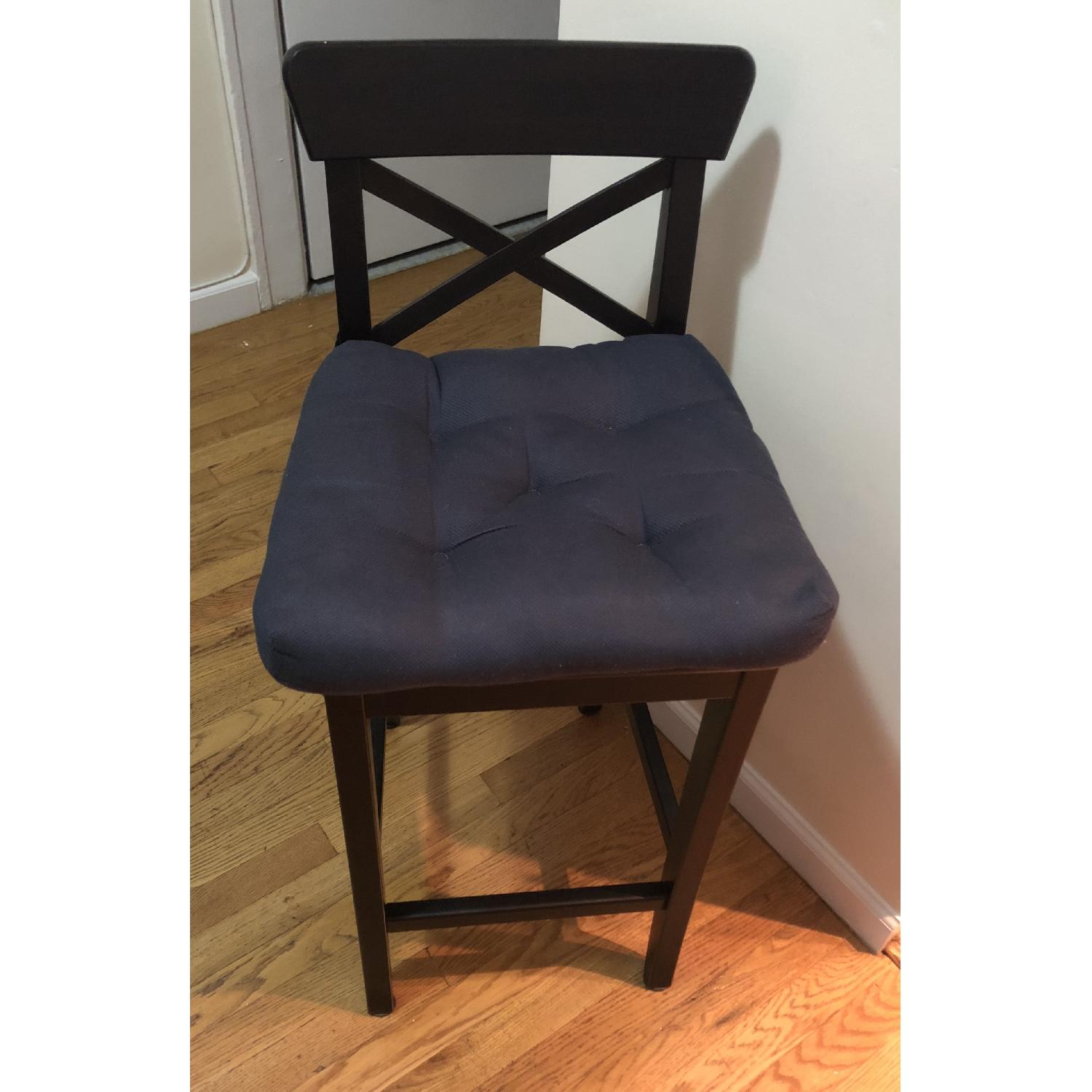 ikea ingolf black bar stools w cushions aptdeco
