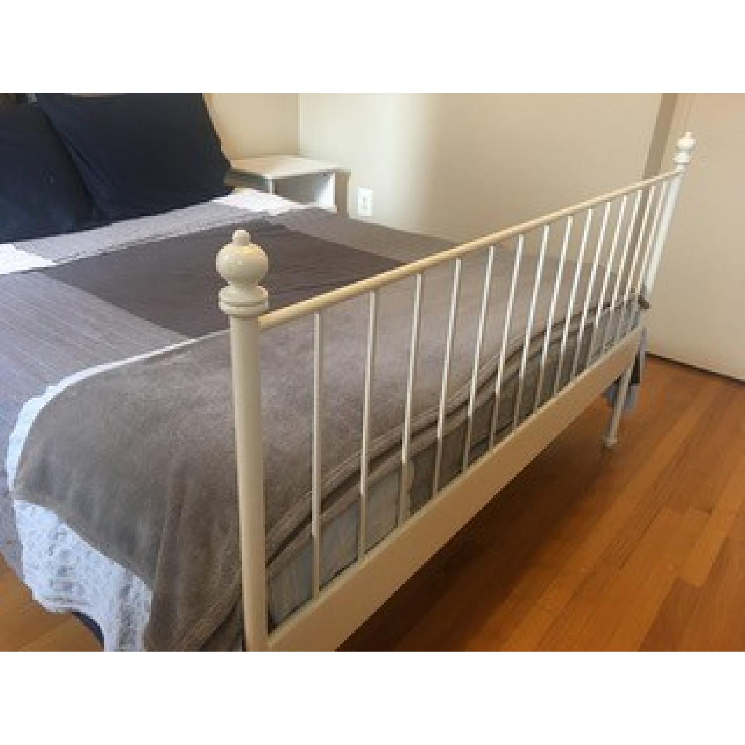 Ikea Leirvik Queen Size Bed w/ Luroy Slated Base AptDeco